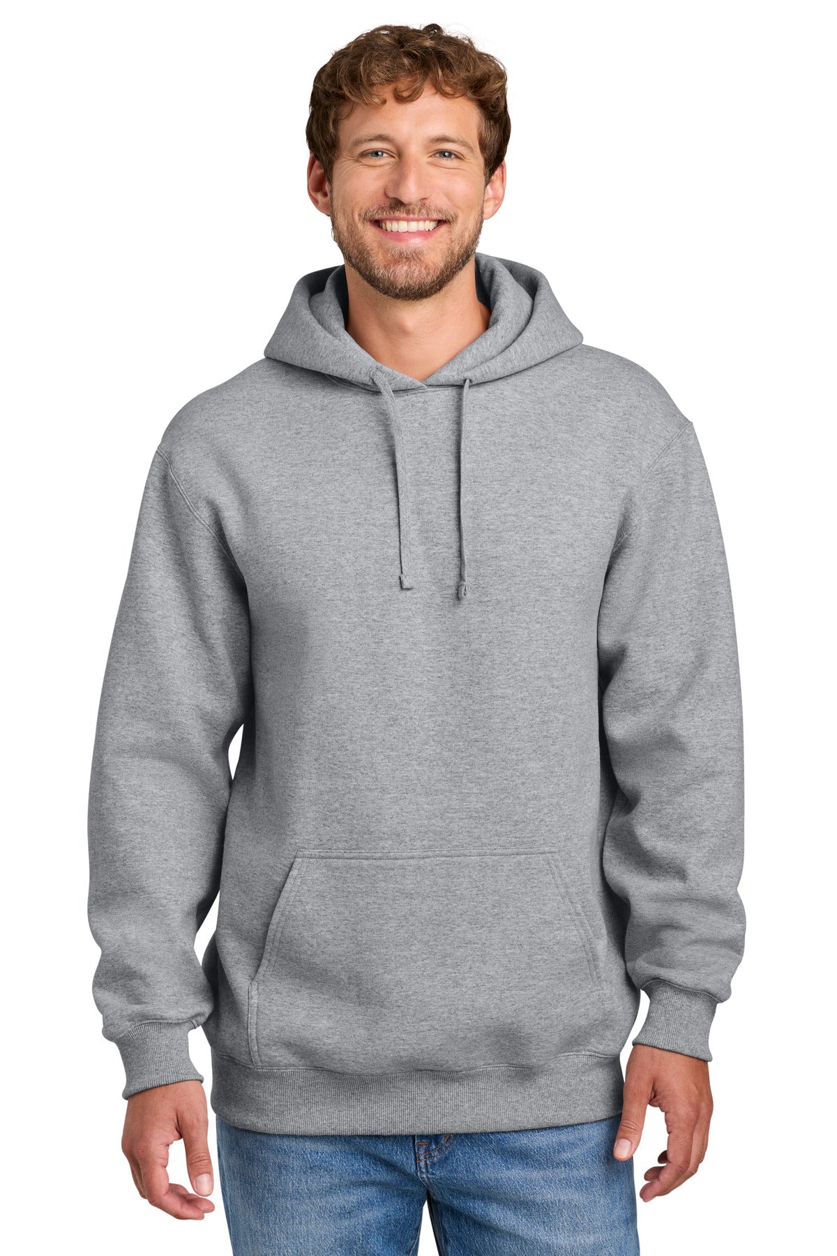 Custom Embroidery or DTF Print - Port & Co ® Foundation Fleece Pullover Hooded Sweatshirt PC107H