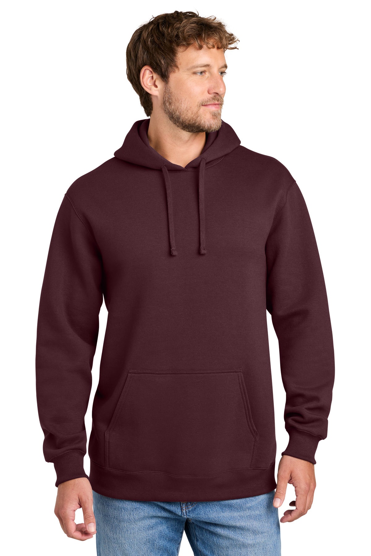 Custom Embroidery or DTF Print - Port & Co ® Foundation Fleece Pullover Hooded Sweatshirt PC107H