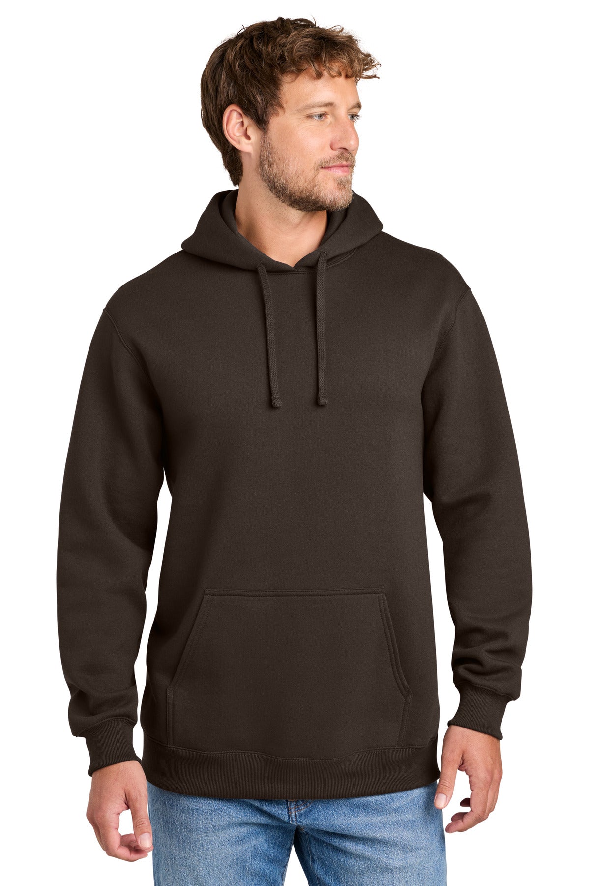 Custom Embroidery or DTF Print - Port & Co ® Foundation Fleece Pullover Hooded Sweatshirt PC107H