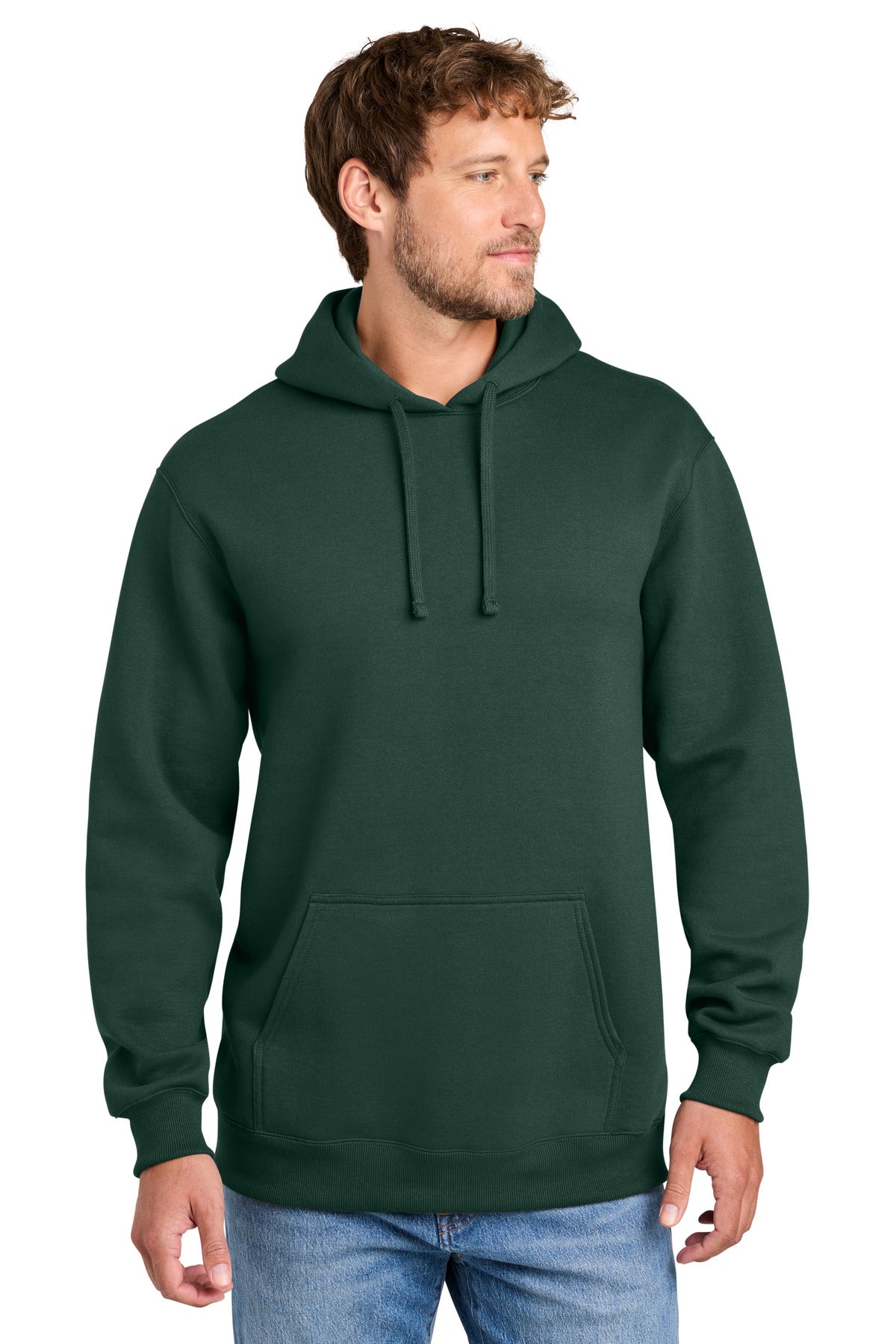 Custom Embroidery or DTF Print - Port & Co ® Foundation Fleece Pullover Hooded Sweatshirt PC107H