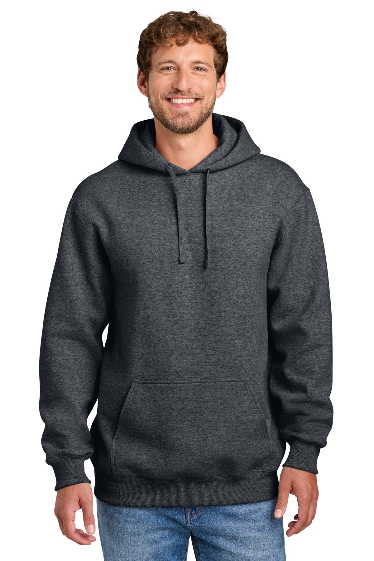 Custom Embroidery or DTF Print - Port & Co ® Foundation Fleece Pullover Hooded Sweatshirt PC107H