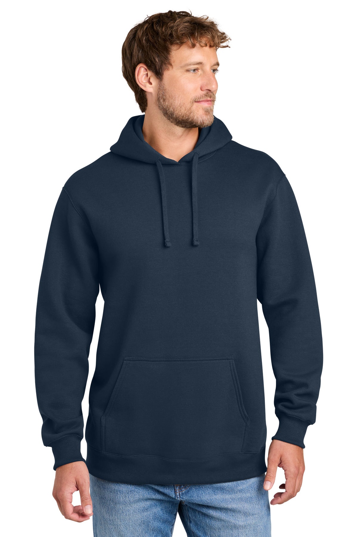 Custom Embroidery or DTF Print - Port & Co ® Foundation Fleece Pullover Hooded Sweatshirt PC107H