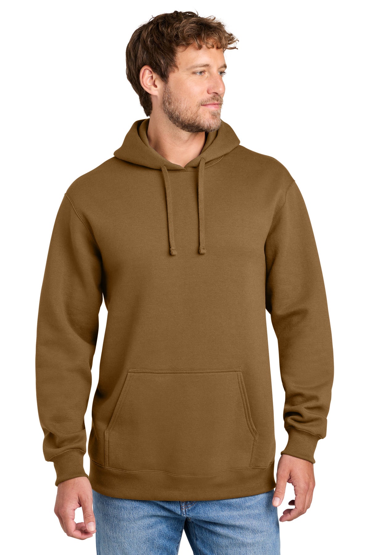 Custom Embroidery or DTF Print - Port & Co ® Foundation Fleece Pullover Hooded Sweatshirt PC107H