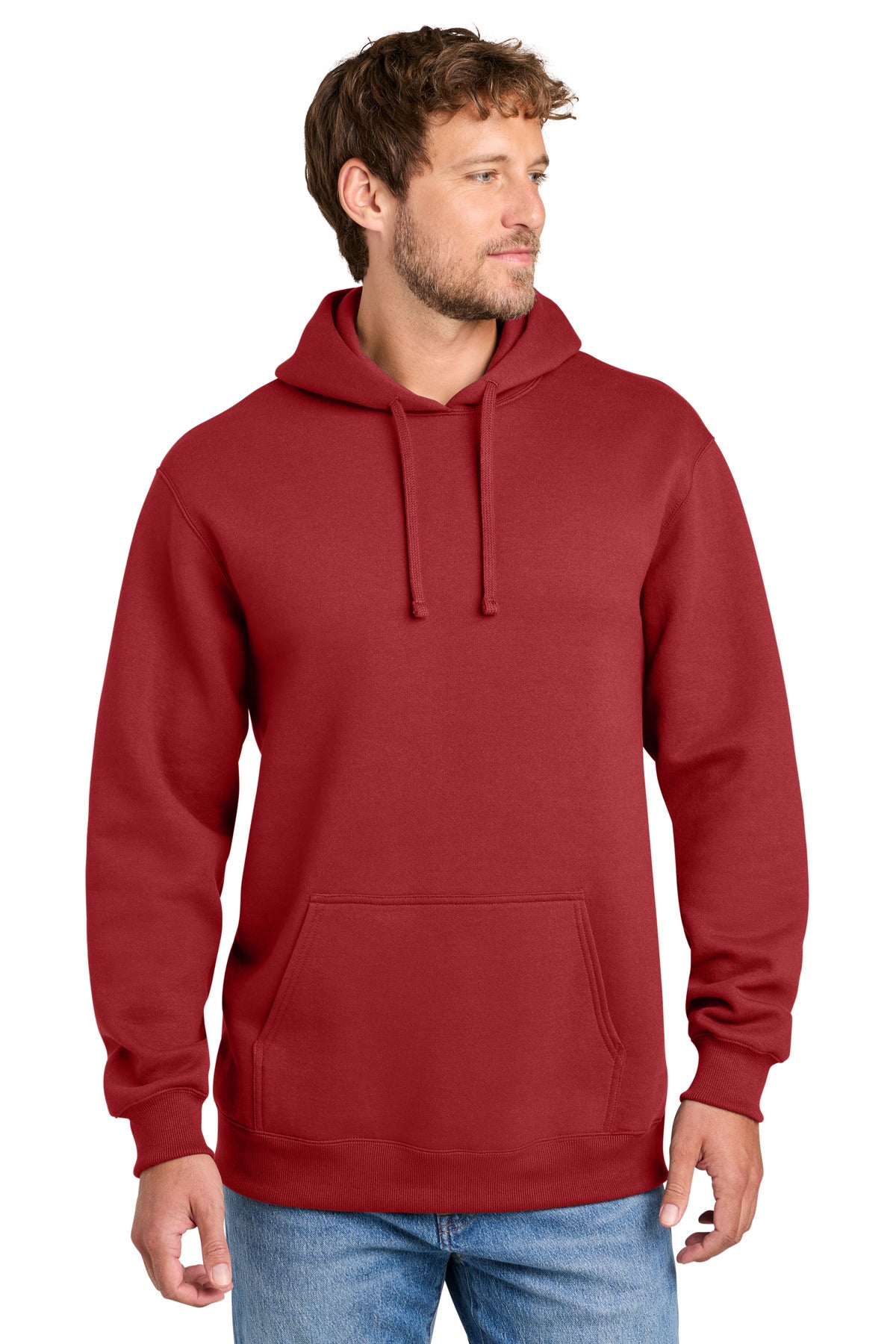 Custom Embroidery or DTF Print - Port & Co ® Foundation Fleece Pullover Hooded Sweatshirt PC107H