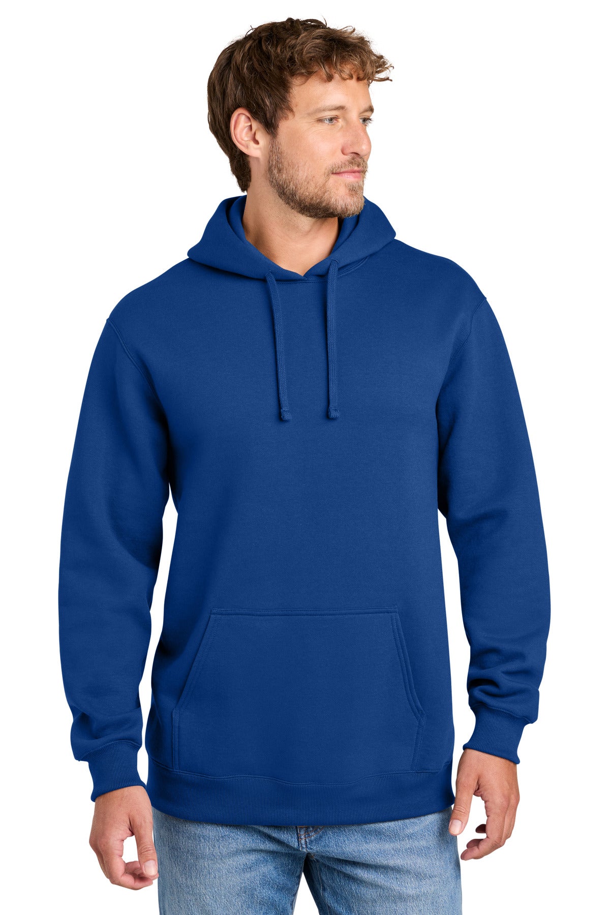 Custom Embroidery or DTF Print - Port & Co ® Foundation Fleece Pullover Hooded Sweatshirt PC107H