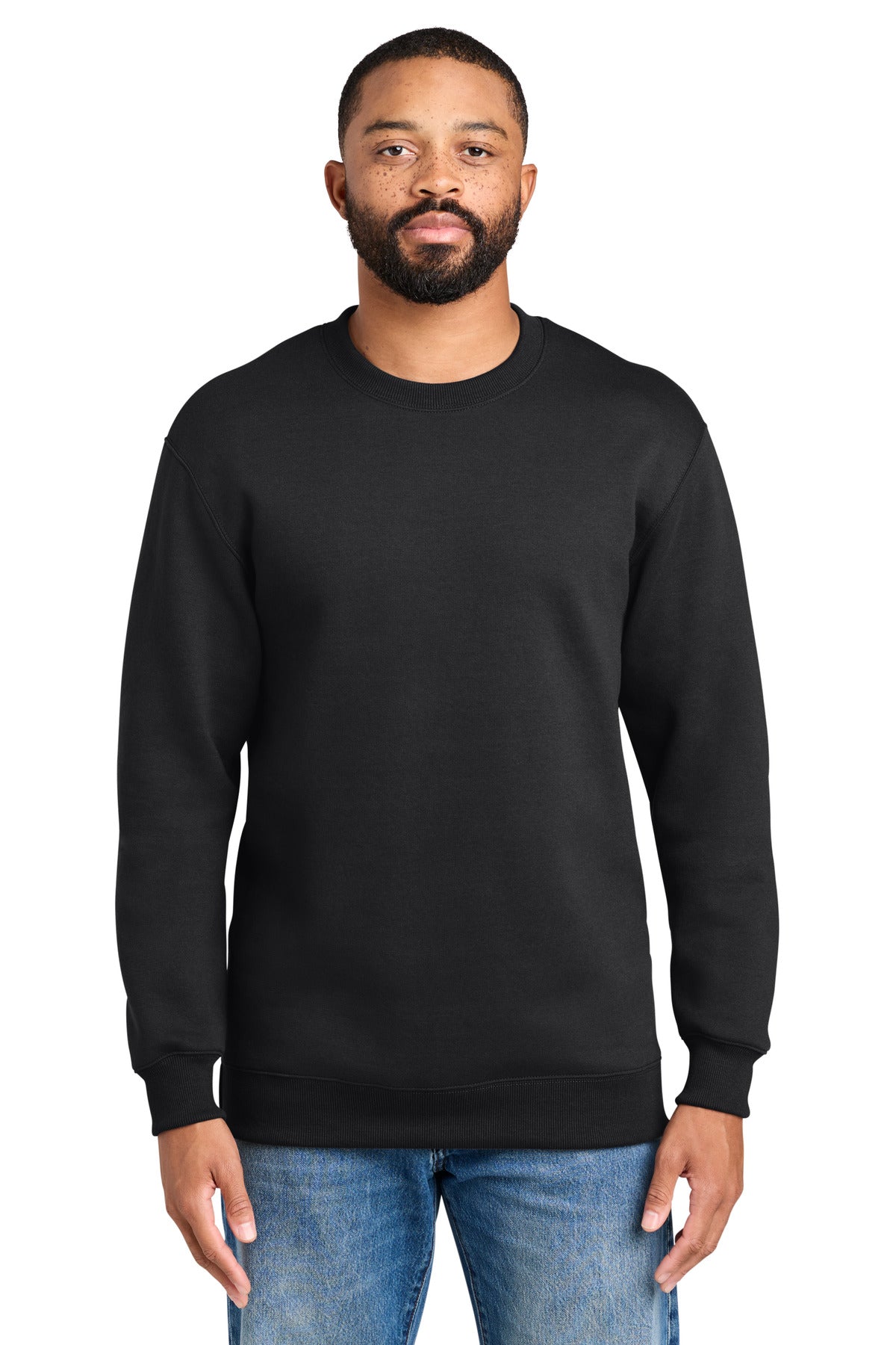 Custom Embroidery or DTF Print - Port & Co ® Foundation Fleece Pullover Crewneck Sweatshirt PC107