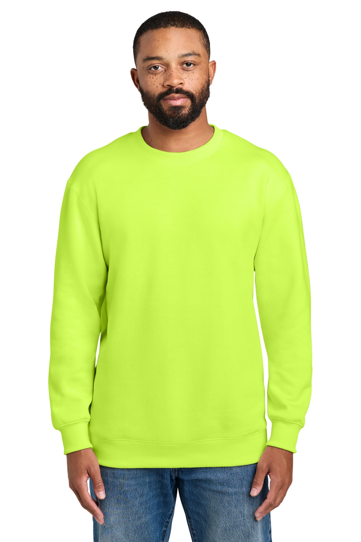 Custom Embroidery or DTF Print - Port & Co ® Foundation Fleece Pullover Crewneck Sweatshirt PC107