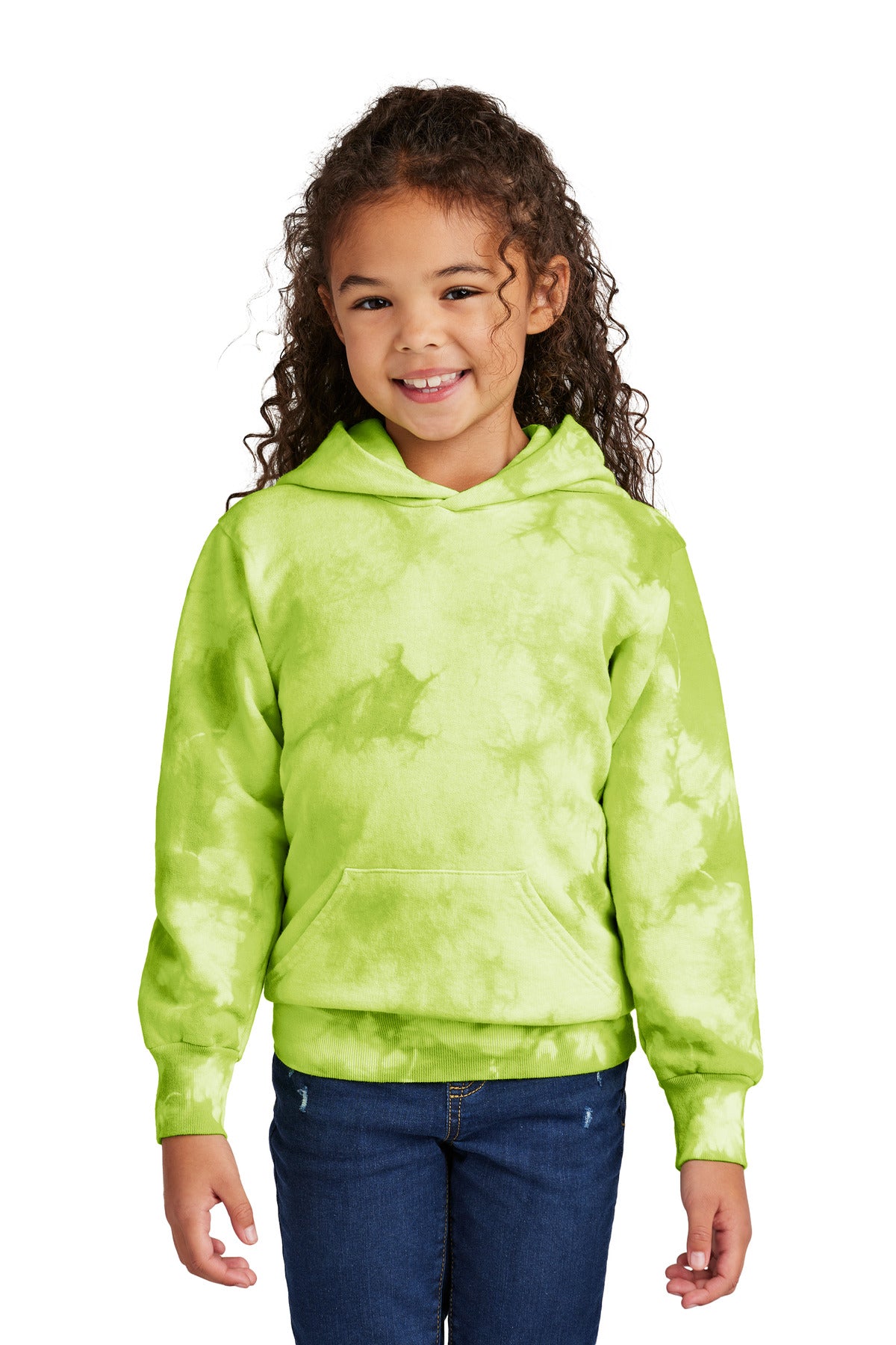 Custom Embroidery or DTF Print - Port & Co ™ Youth Crystal Tie-Dye Pullover Hoodie PC144Y