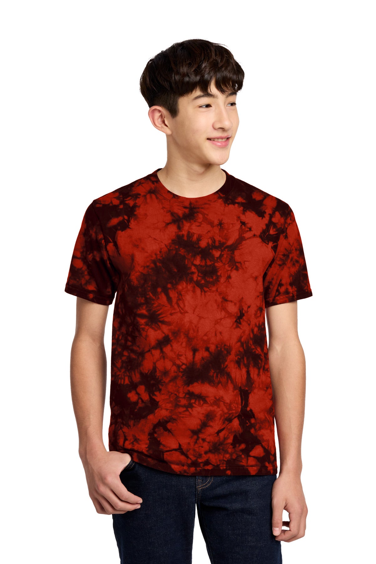 Custom Embroidery or DTF Print - Port & Co ® Youth Crystal Tie-Dye Tee PC145Y