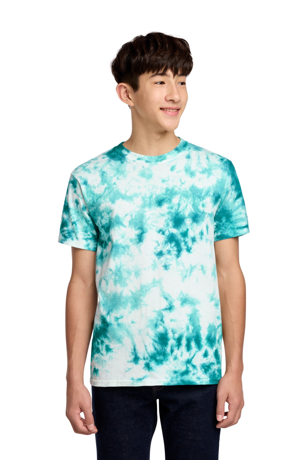 Custom Embroidery or DTF Print - Port & Co ® Youth Crystal Tie-Dye Tee PC145Y