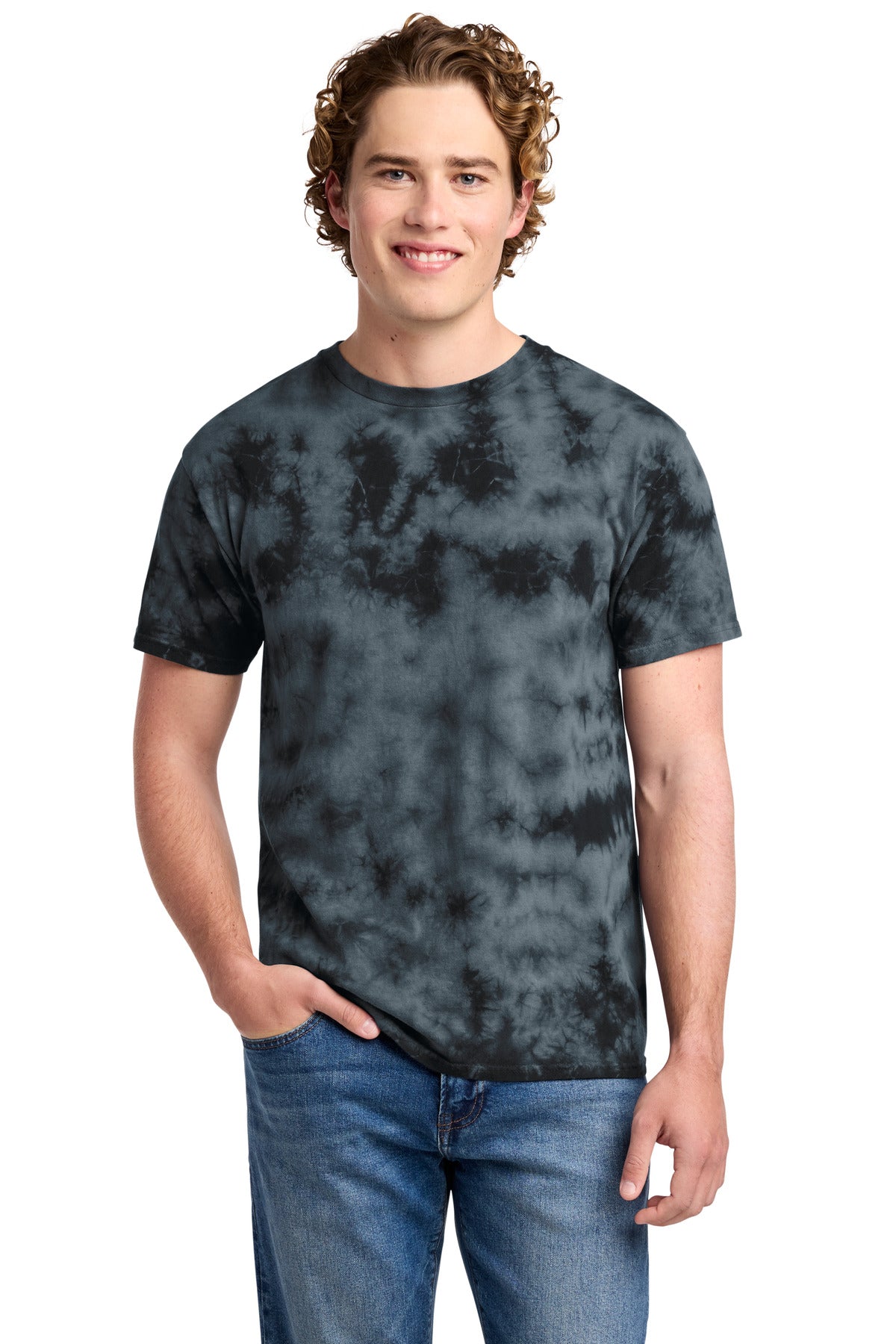 Custom Embroidery or DTF Print - Port & Co ® Crystal Tie-Dye Tee PC145