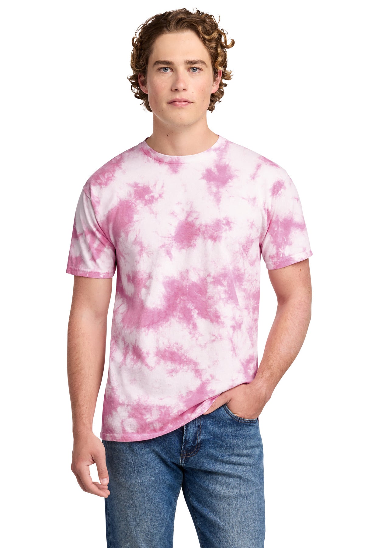 Custom Embroidery or DTF Print - Port & Co ® Crystal Tie-Dye Tee PC145