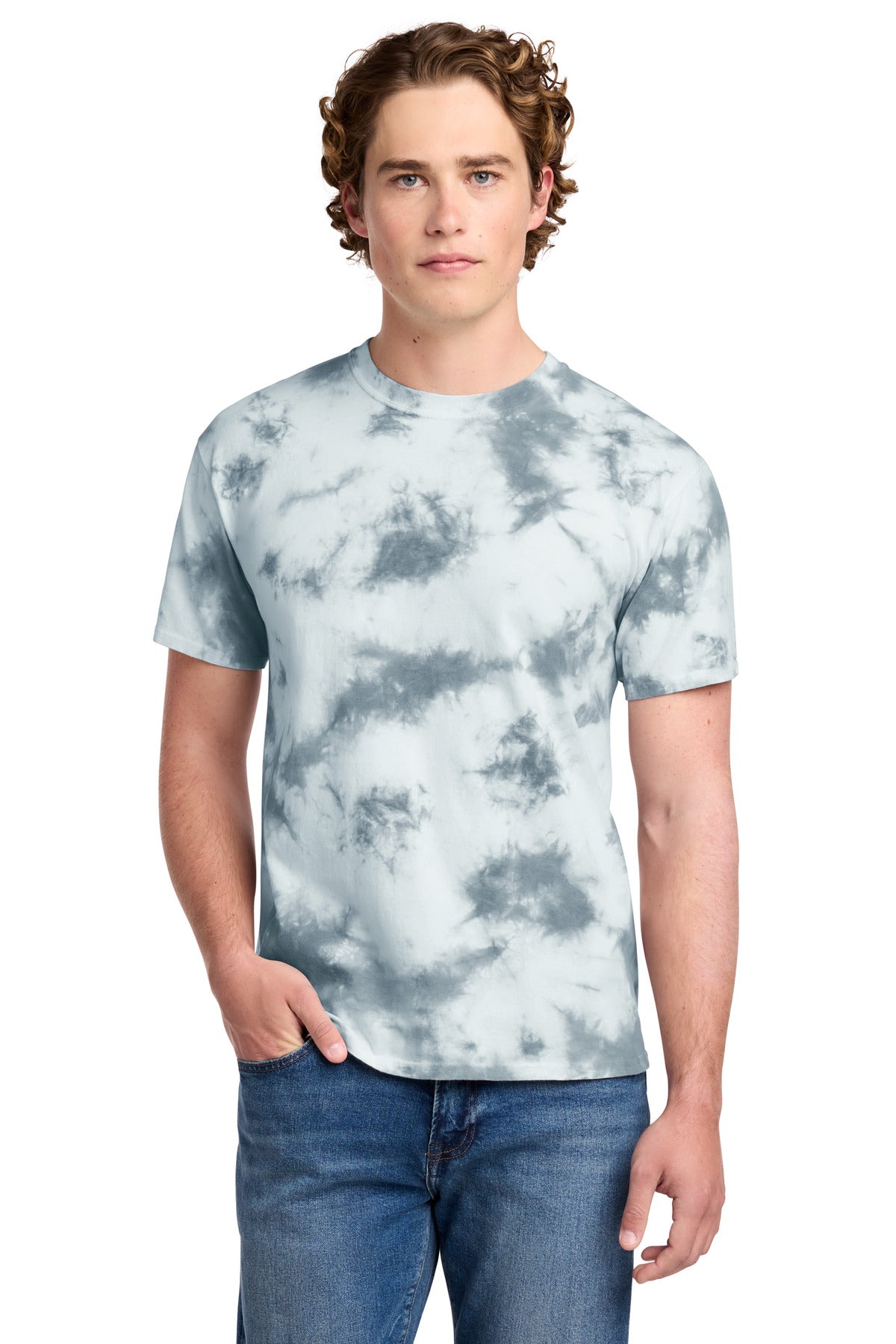 Custom Embroidery or DTF Print - Port & Co ® Crystal Tie-Dye Tee PC145