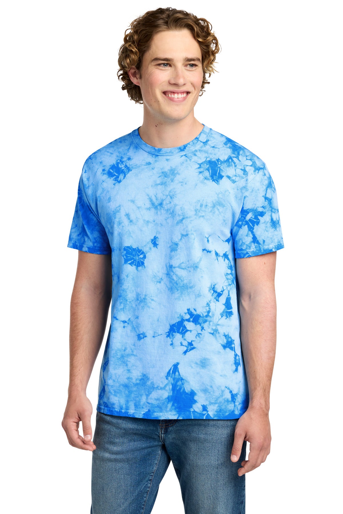 Custom Embroidery or DTF Print - Port & Co ® Crystal Tie-Dye Tee PC145