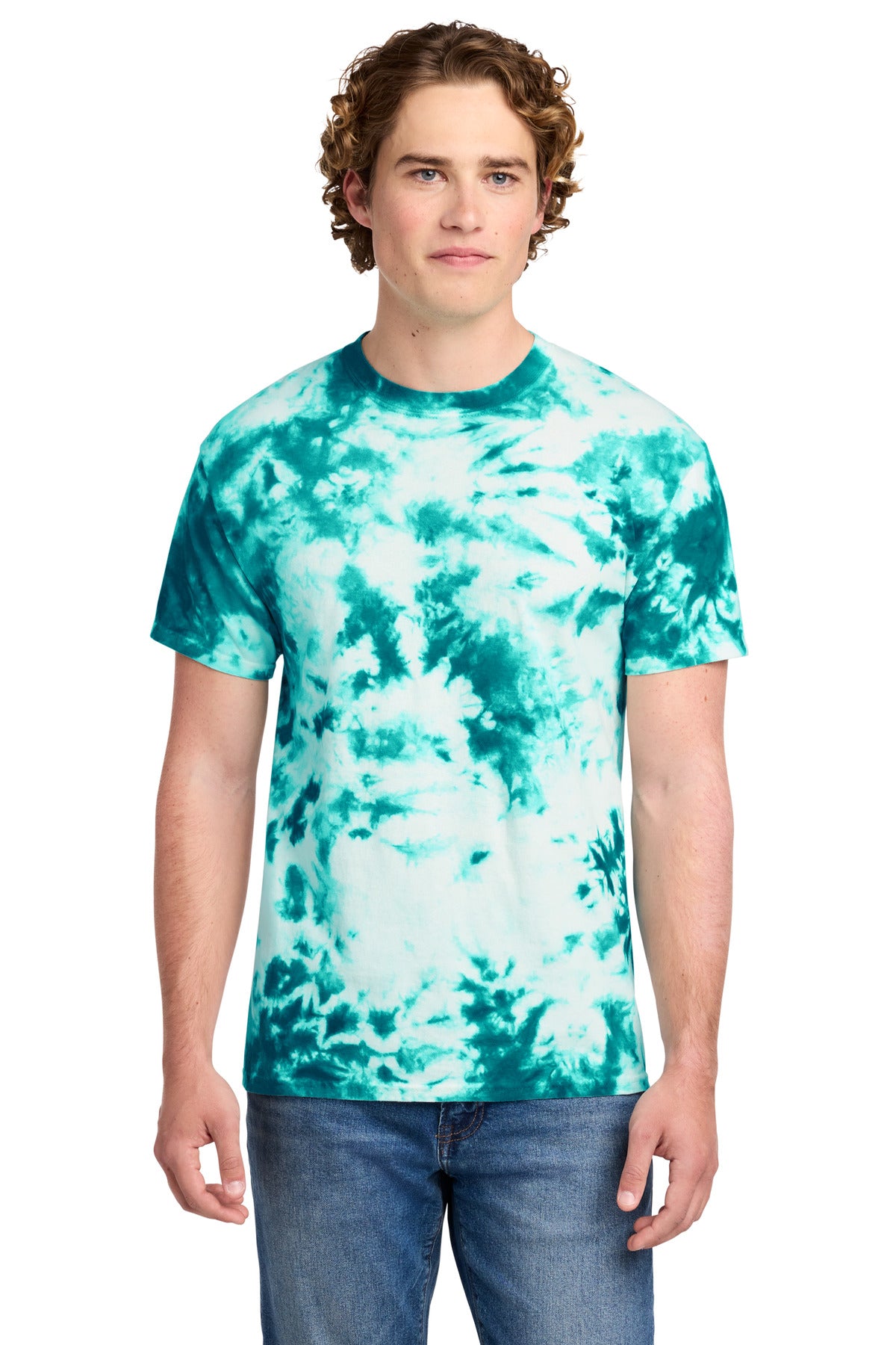 Custom Embroidery or DTF Print - Port & Co ® Crystal Tie-Dye Tee PC145