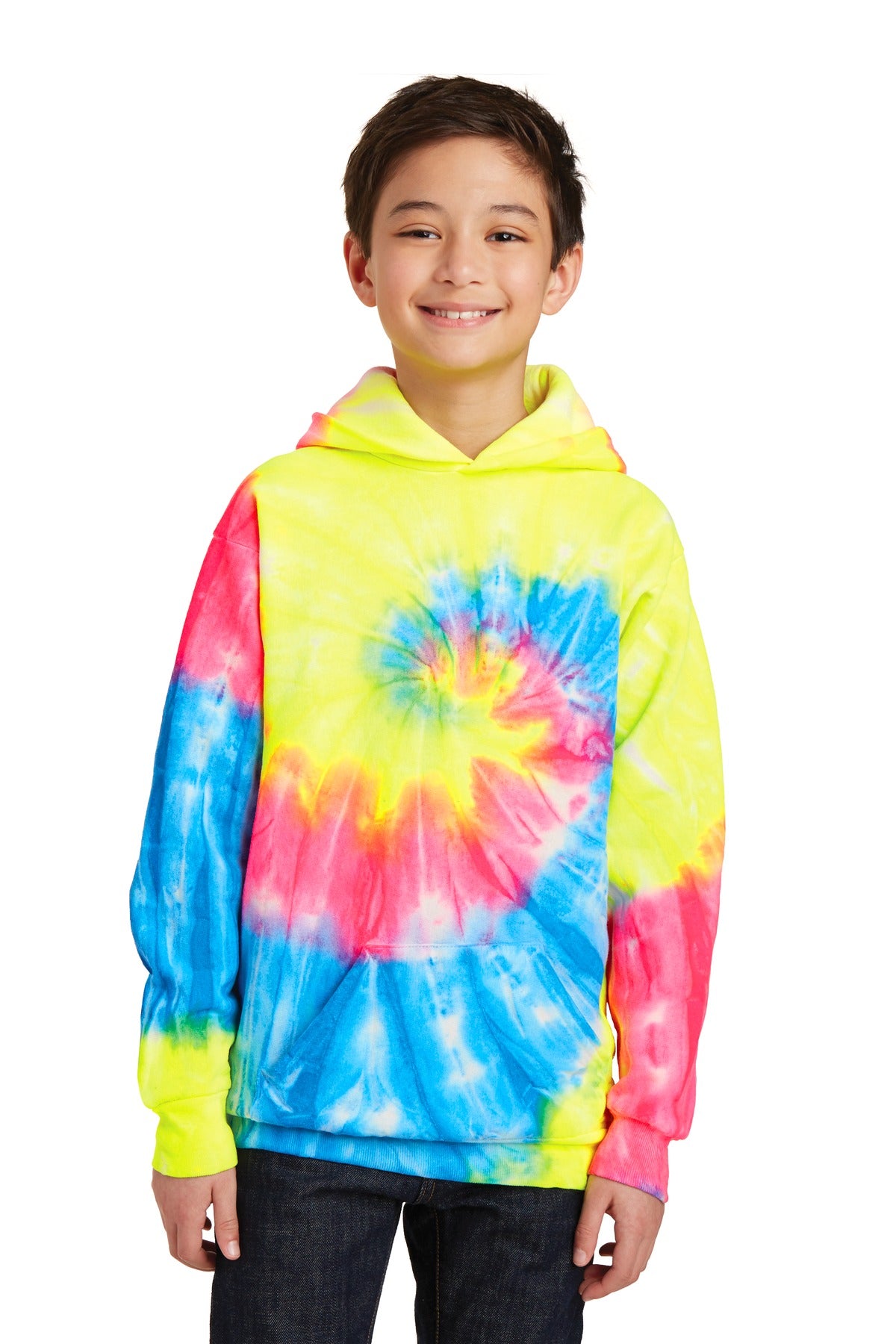 Custom Embroidered - Port & Company® Youth Tie-Dye Pullover Hooded Sweatshirt. PC146Y
