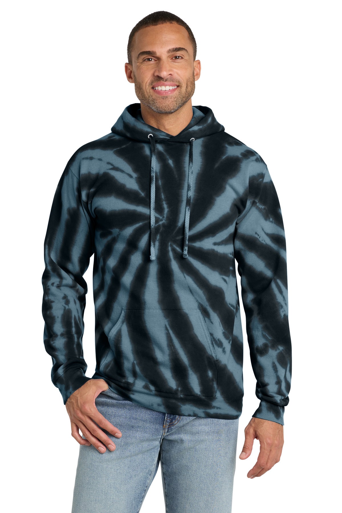 Custom Embroidered or DTF Print on Port & Co ™ Tie-Dye Pullover Hooded Sweatshirt. PC146