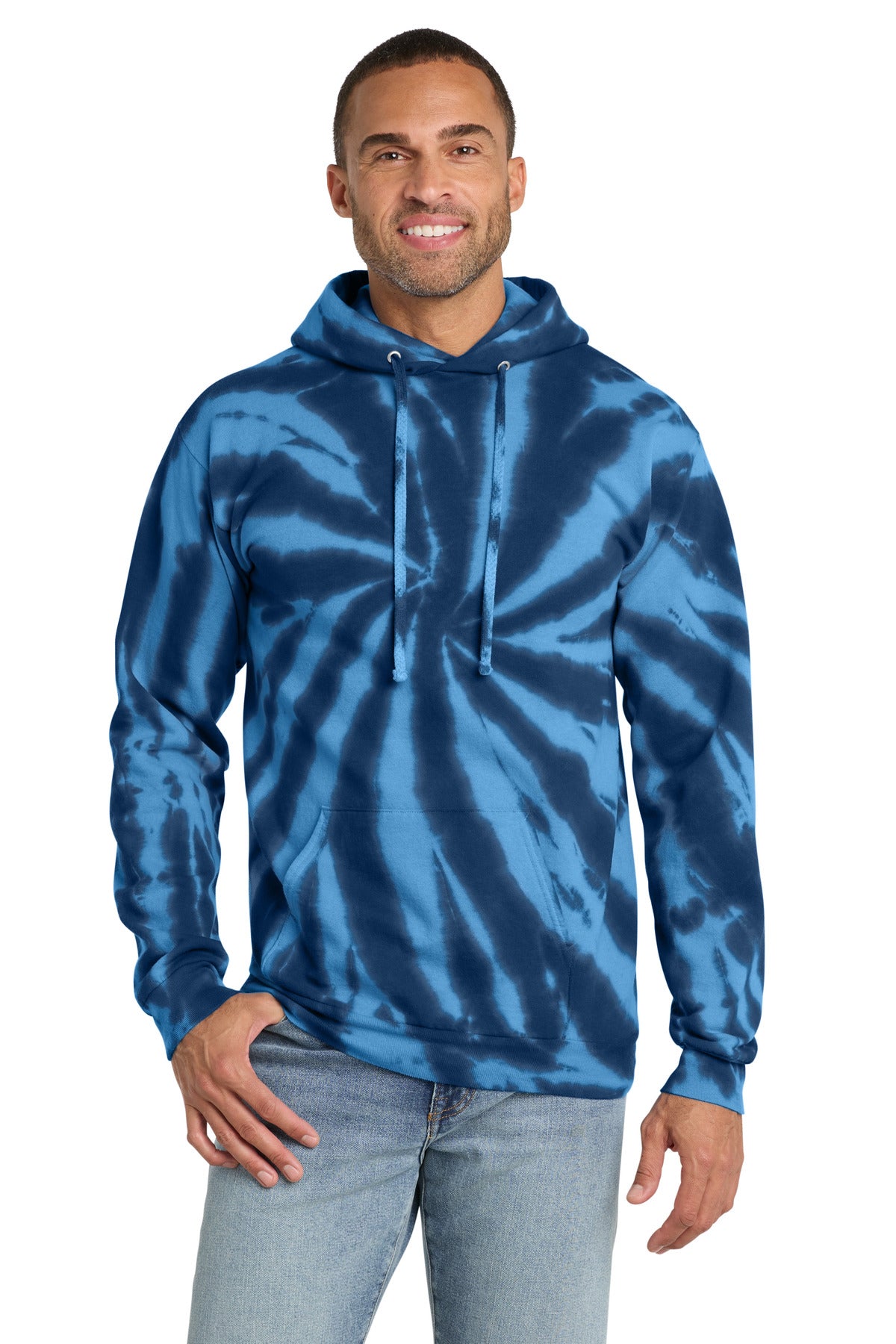 Custom Embroidery or DTF Print - Port & Co ® Tie-Dye Pullover Hooded Sweatshirt. PC146