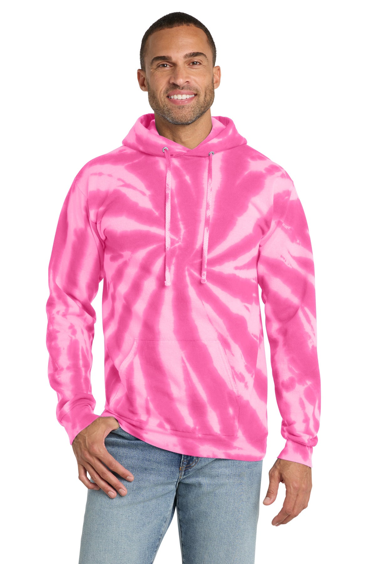 Custom Embroidery or DTF Print - Port & Co ® Tie-Dye Pullover Hooded Sweatshirt. PC146
