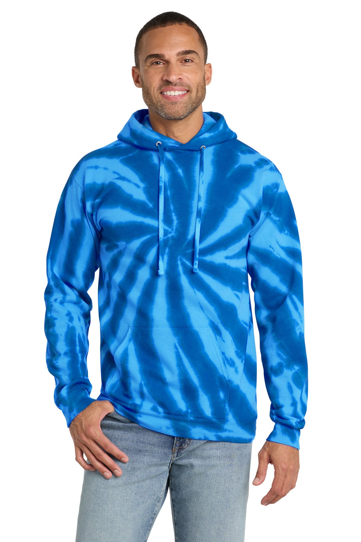 Custom Embroidery or DTF Print - Port & Co ® Tie-Dye Pullover Hooded Sweatshirt. PC146