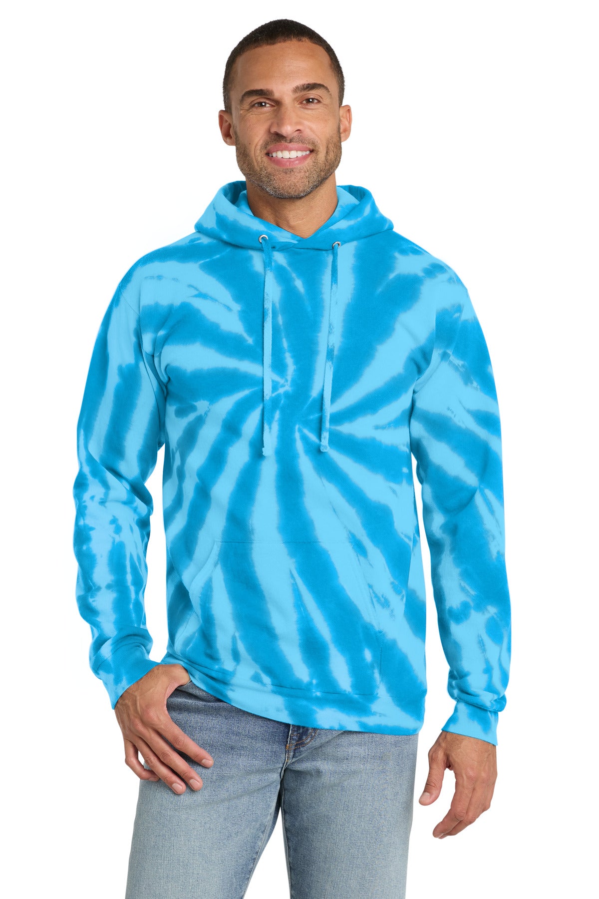 Custom Embroidery or DTF Print - Port & Co ® Tie-Dye Pullover Hooded Sweatshirt. PC146