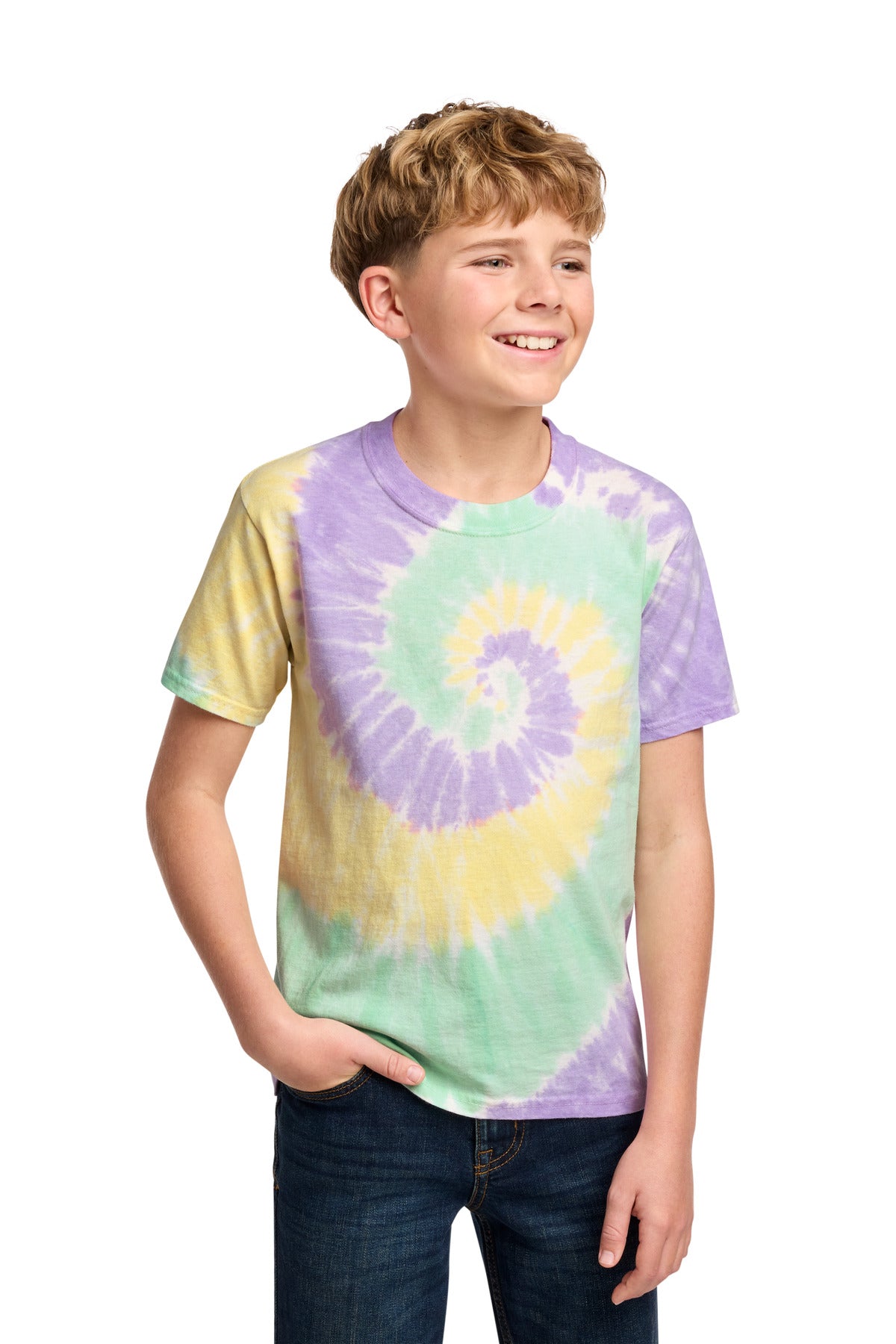Custom Embroidery or DTF Print - Port & Co ® Youth Tie-Dye Tee. PC147Y