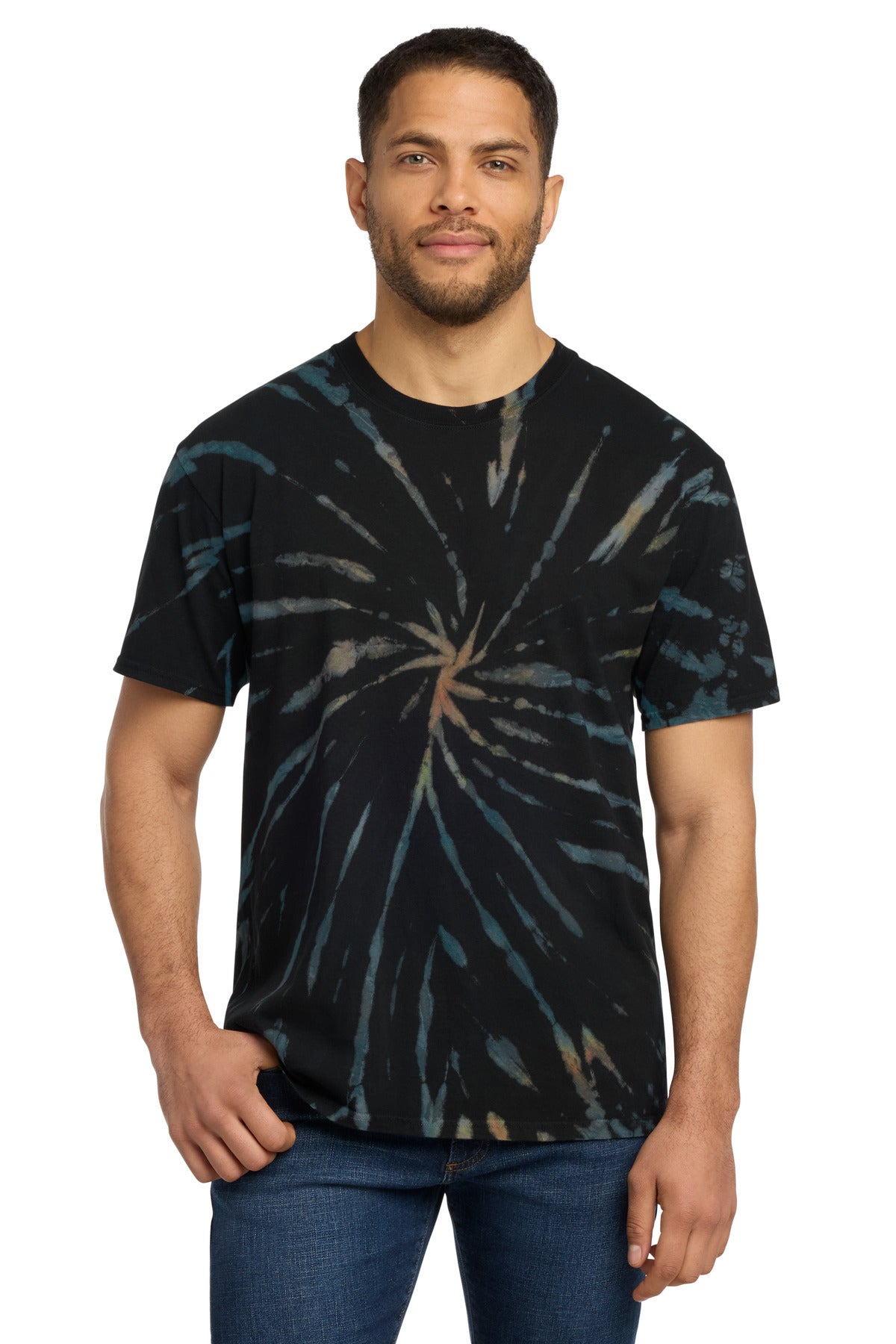 Custom Embroidery or DTF Print - Port & Co ® Tie-Dye Tee. PC147