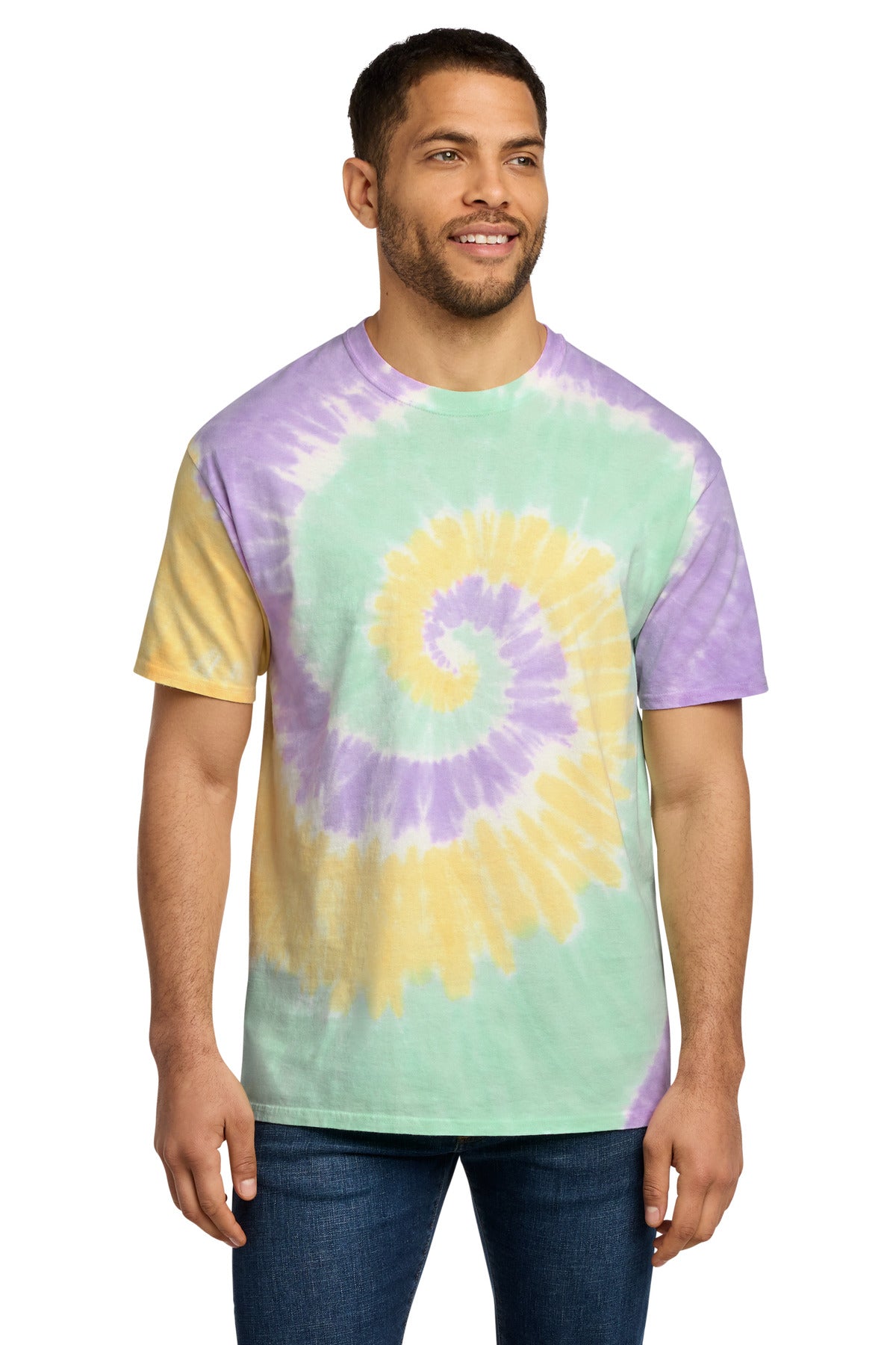 Custom Embroidery or DTF Print - Port & Co ® Tie-Dye Tee. PC147