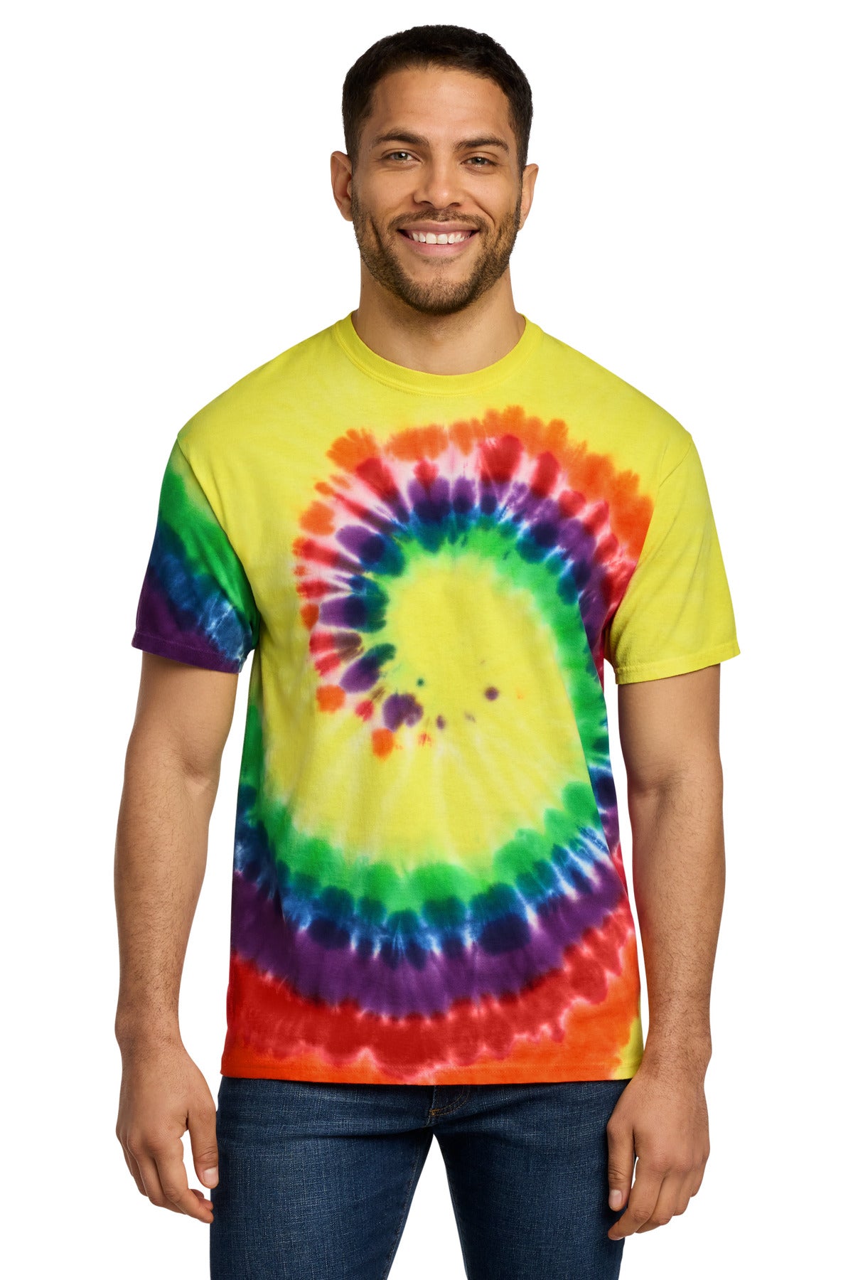 Custom Embroidery or DTF Print - Port & Co ® Tie-Dye Tee. PC147
