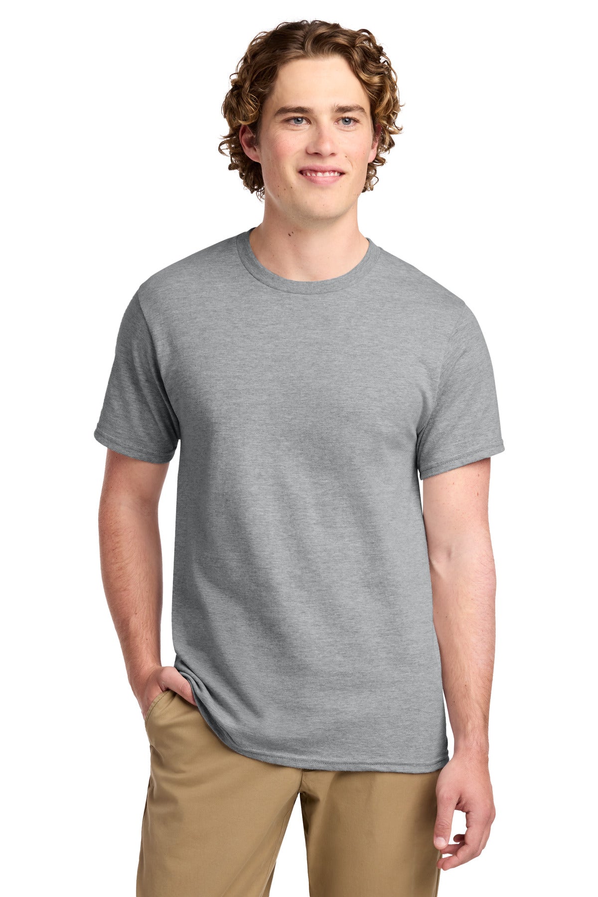 Custom Embroidery or DTF Print - Port & Co ® Ring Spun Cotton Tee. PC150