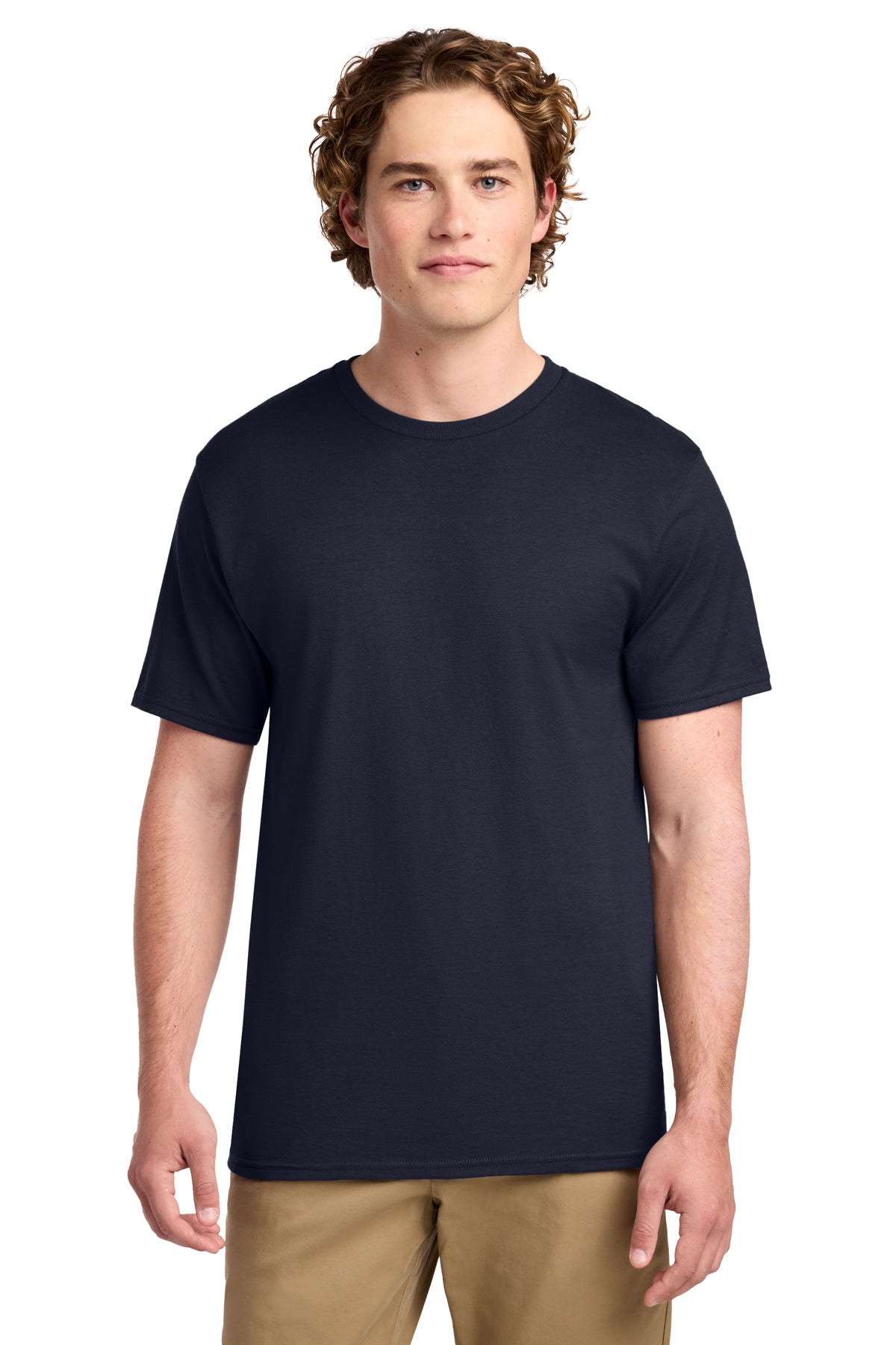 Custom Embroidery or DTF Print - Port & Co ® Ring Spun Cotton Tee. PC150