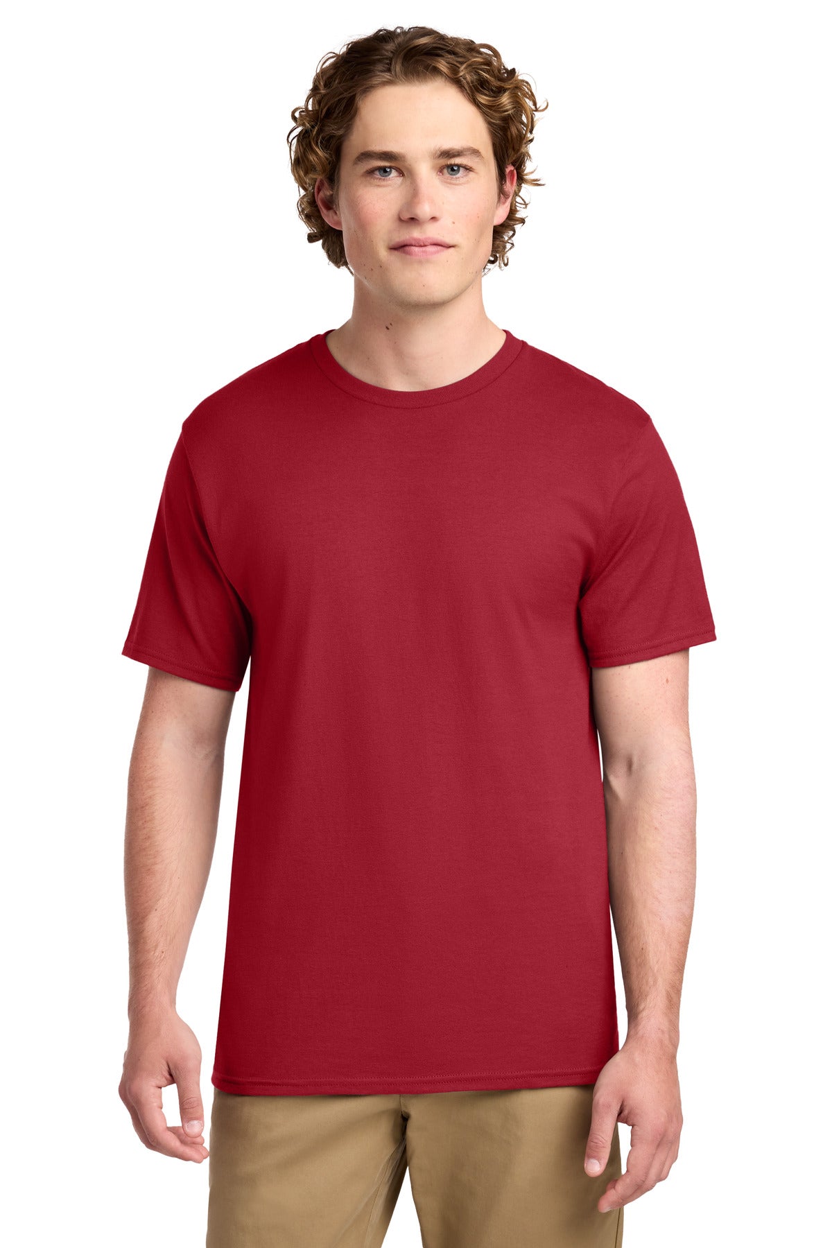 Custom Embroidery or DTF Print - Port & Co ® Ring Spun Cotton Tee. PC150