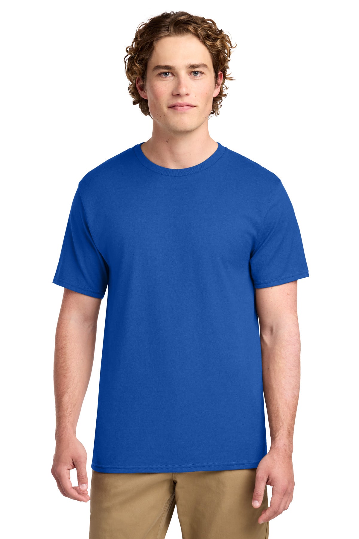 Custom Embroidery or DTF Print - Port & Co ® Ring Spun Cotton Tee. PC150