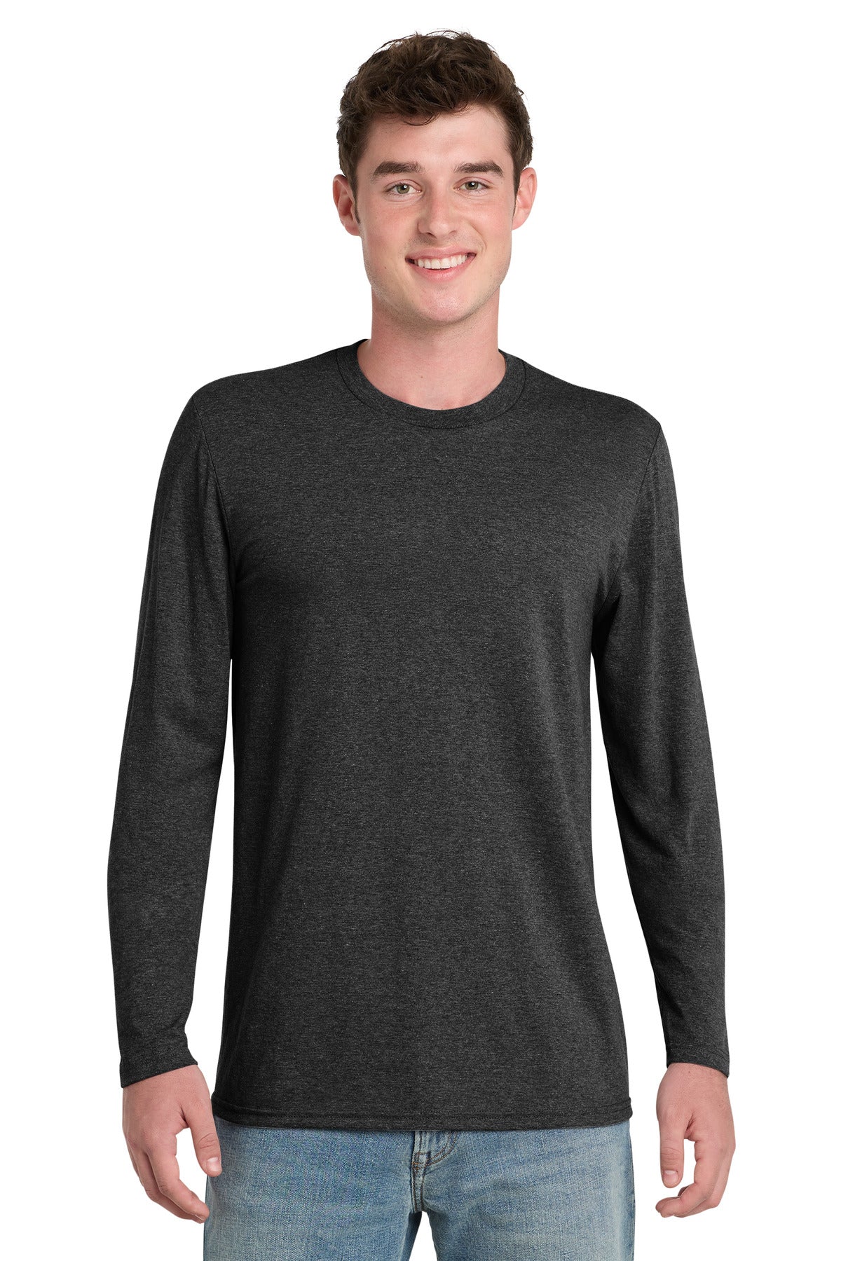 Custom Embroidery or DTF Print - Port & Co ® Tri-Blend Long Sleeve Tee. PC330LS