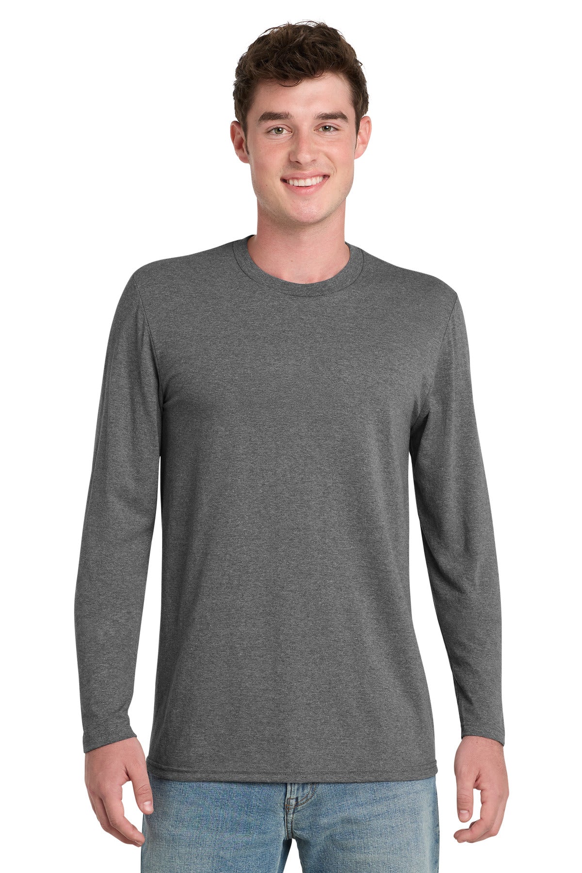 Custom Embroidery or DTF Print - Port & Co ® Tri-Blend Long Sleeve Tee. PC330LS
