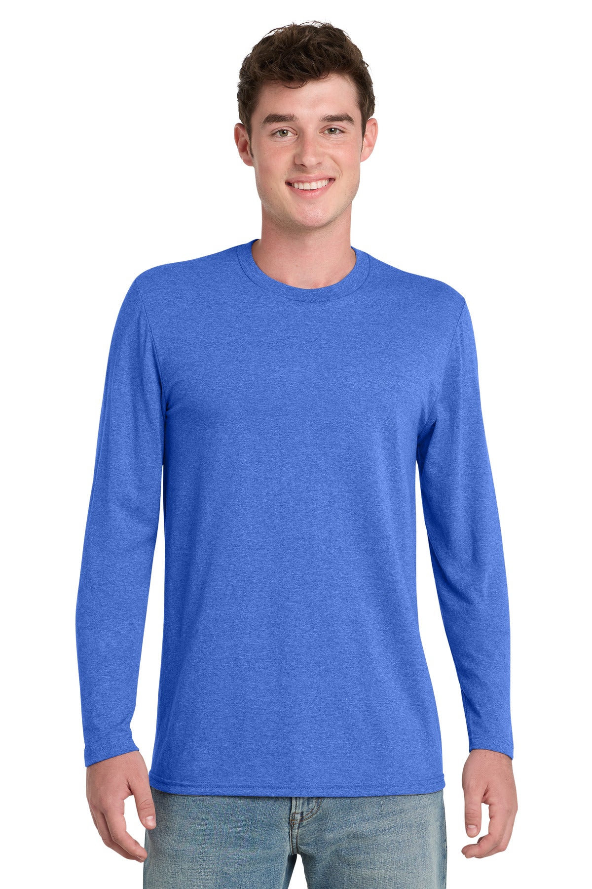 Custom Embroidery or DTF Print - Port & Co ® Tri-Blend Long Sleeve Tee. PC330LS