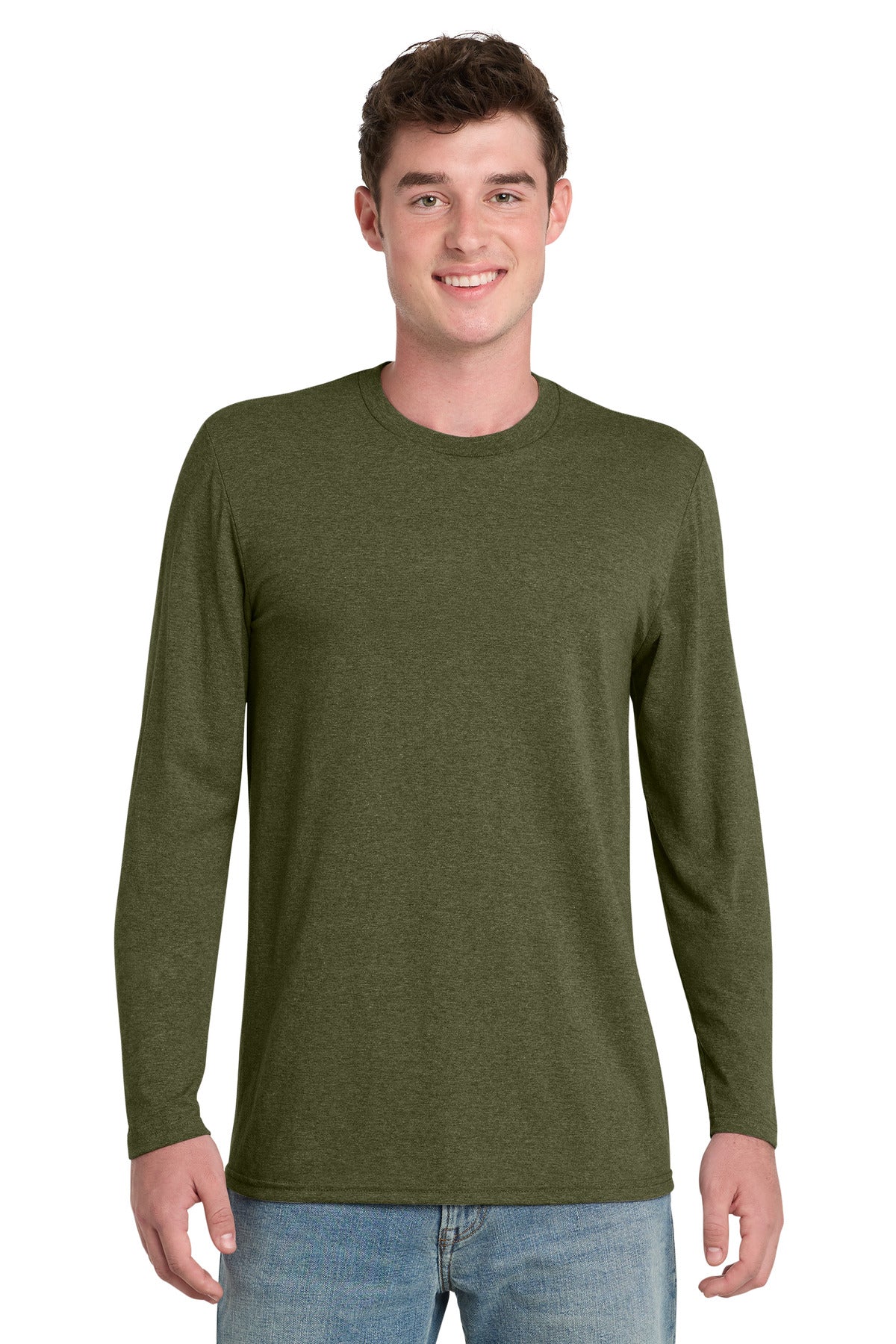 Custom Embroidery or DTF Print - Port & Co ® Tri-Blend Long Sleeve Tee. PC330LS