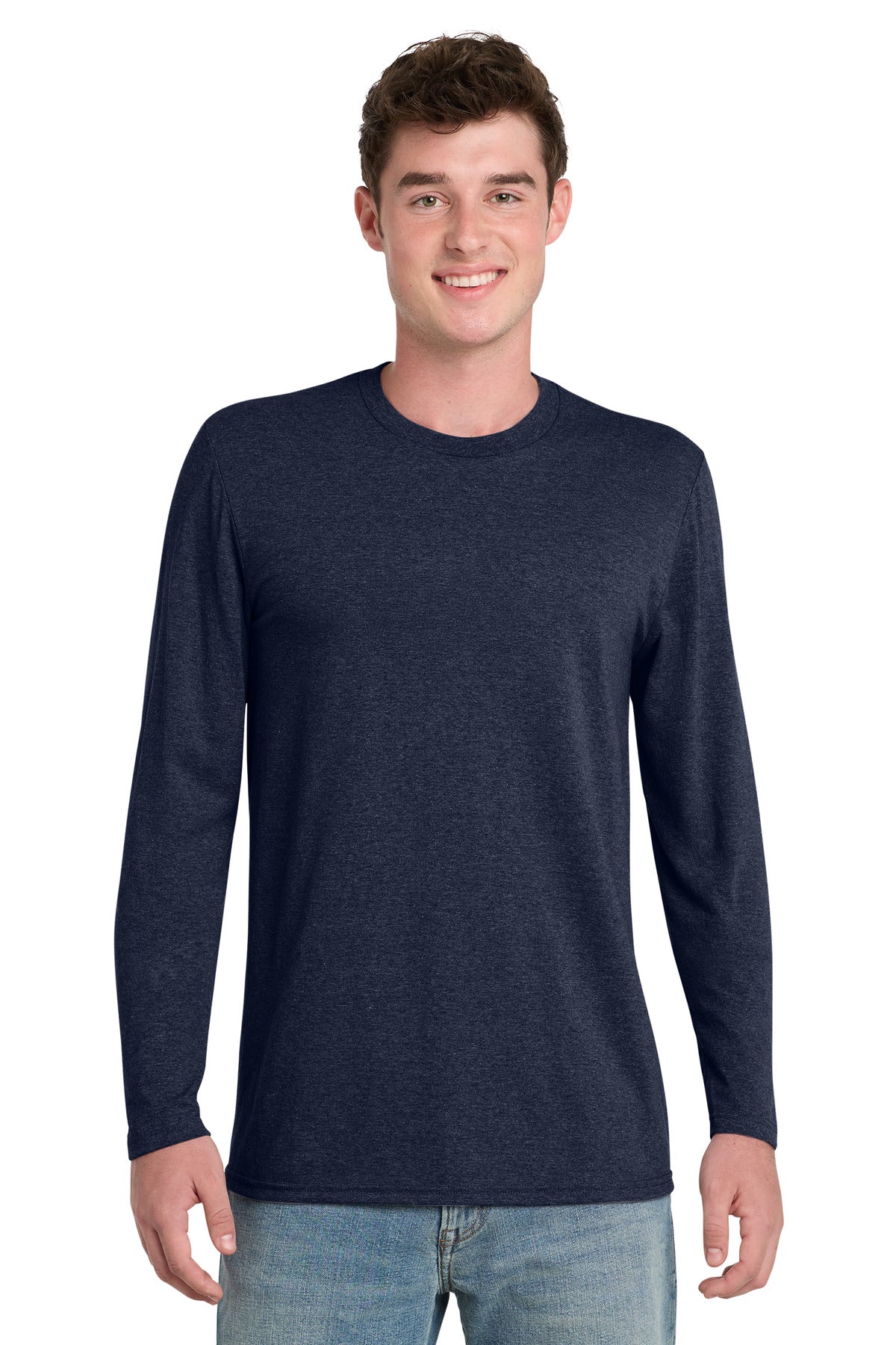 Custom Embroidery or DTF Print - Port & Co ® Tri-Blend Long Sleeve Tee. PC330LS