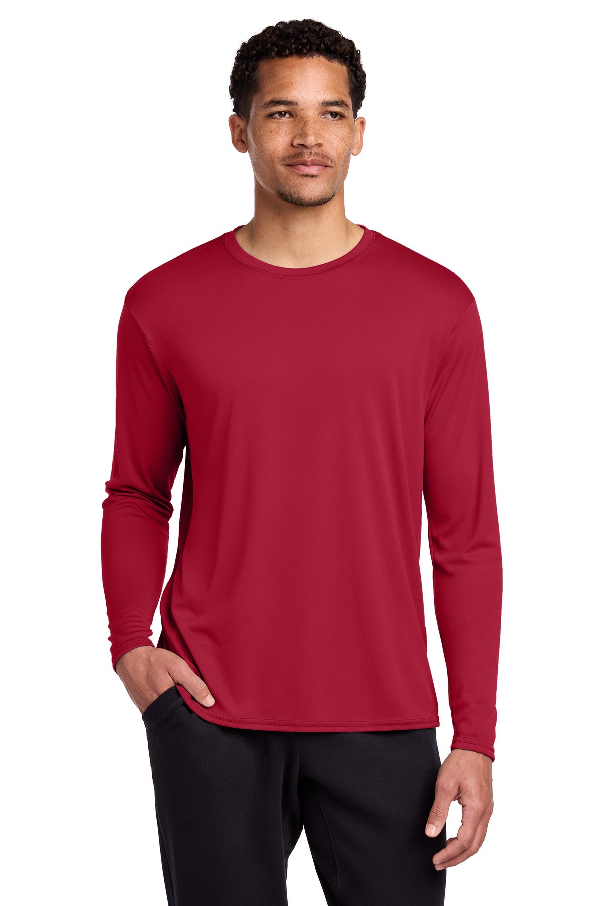 Custom Embroidery or DTF Print - Port & Co ® Long Sleeve Performance Tee. PC380LS