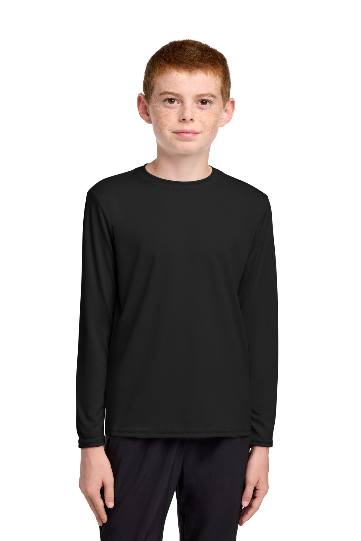 Custom Embroidery or DTF Print - Port & Co ® Youth Long Sleeve Performance Tee PC380YLS