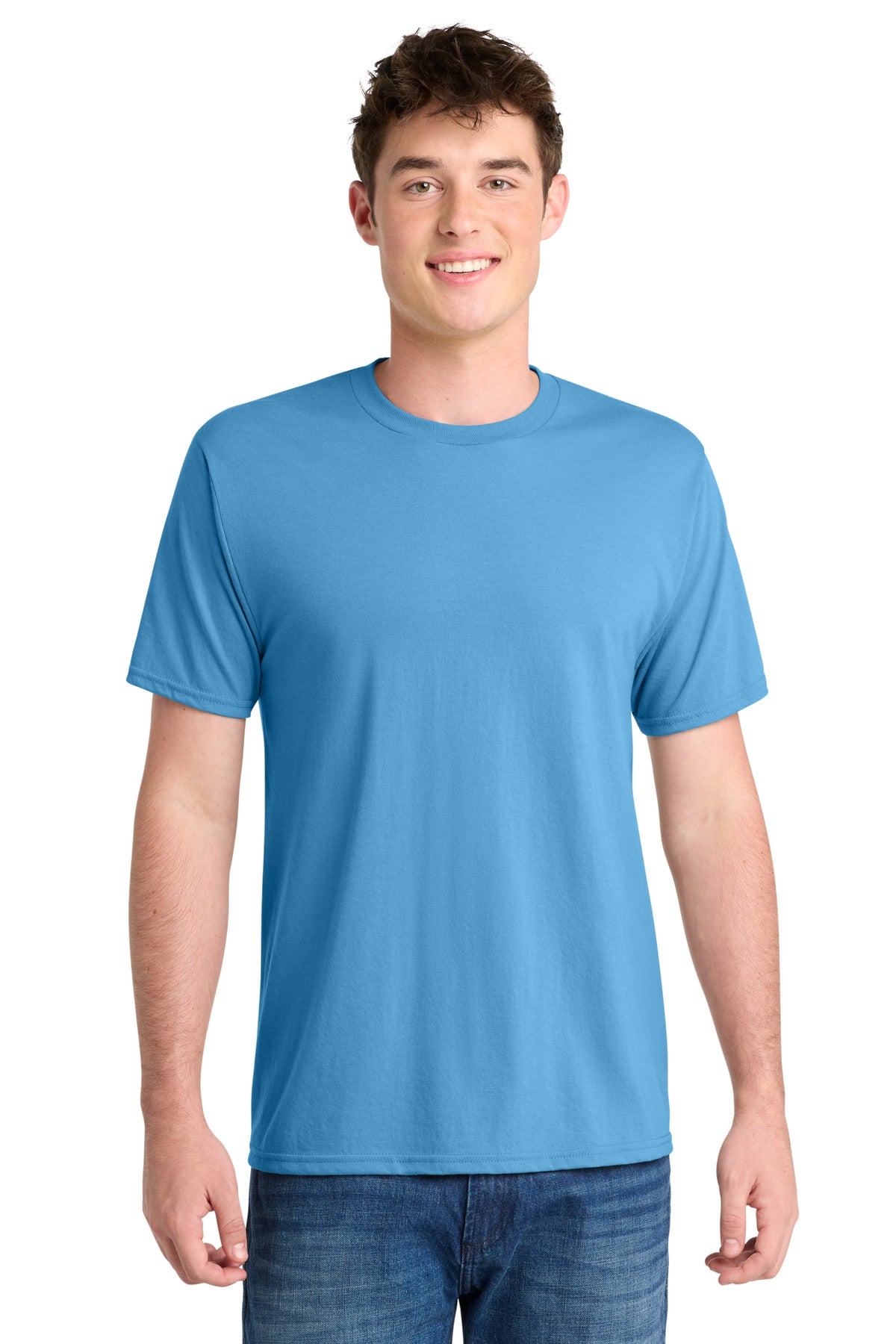 Custom Embroidery or DTF Print - Port & Co ® Performance Blend Tee. PC381