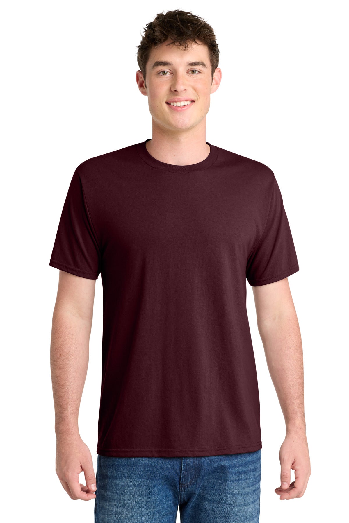 Custom Embroidery or DTF Print - Port & Co ® Performance Blend Tee. PC381
