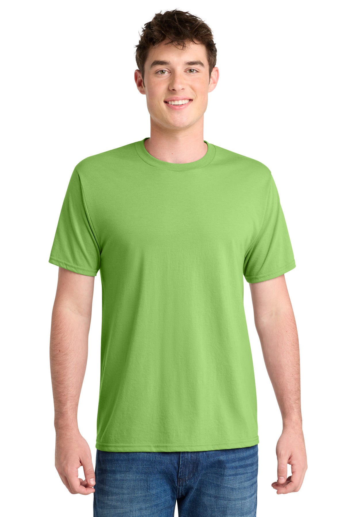 Custom Embroidery or DTF Print - Port & Co ® Performance Blend Tee. PC381