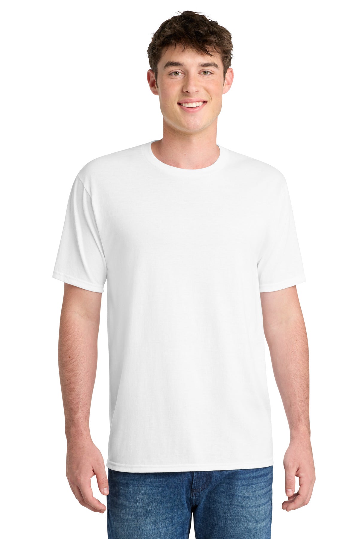 Custom Embroidery or DTF Print - Port & Co ® Performance Blend Tee. PC381