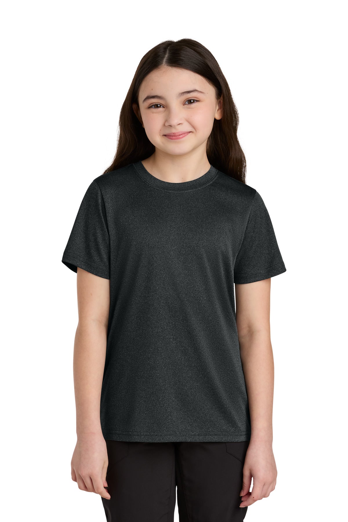 Custom Embroidery or DTF Print - Port & Co ® Youth Heather Performance Tee PC390Y