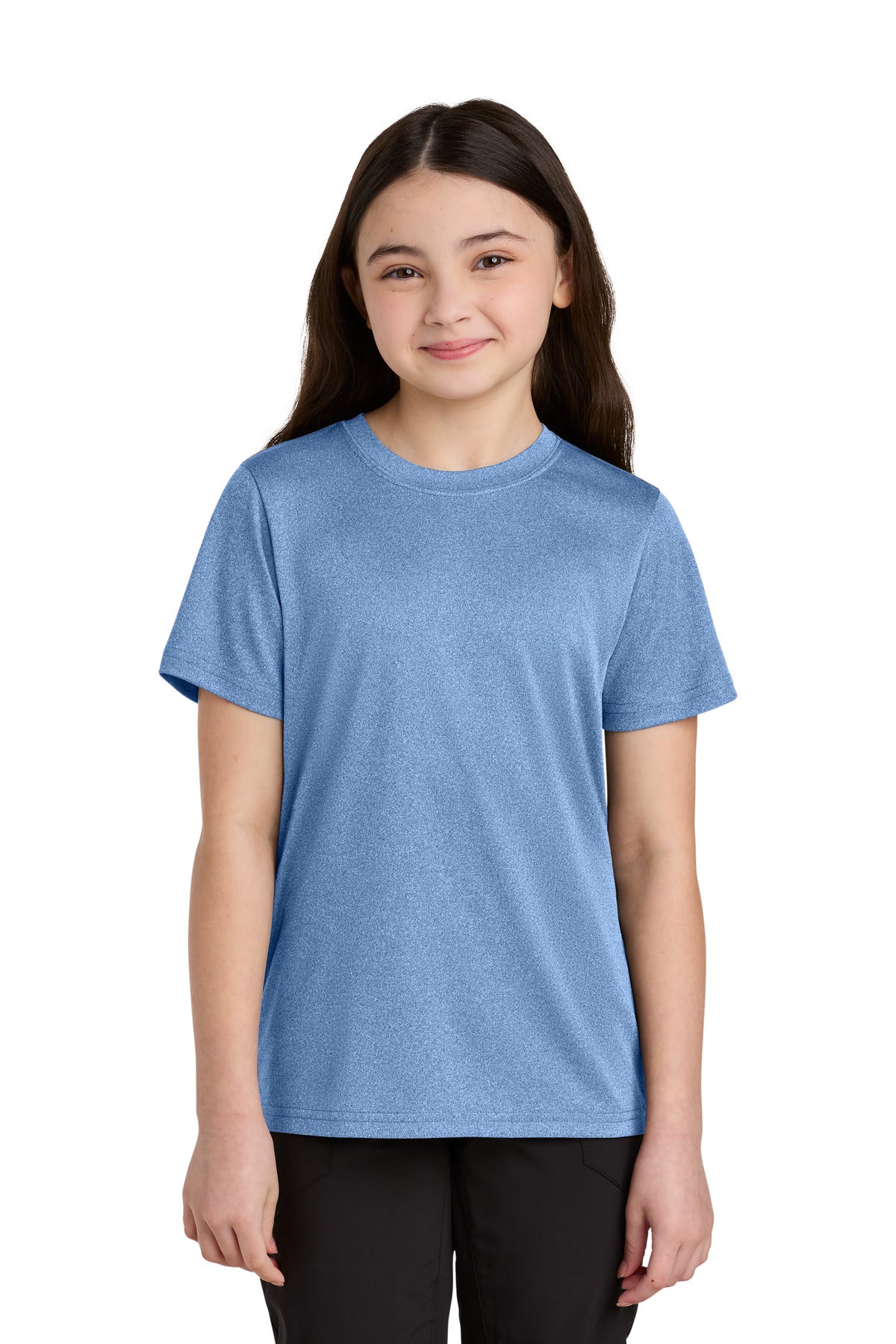Custom Embroidery or DTF Print - Port & Co ® Youth Heather Performance Tee PC390Y