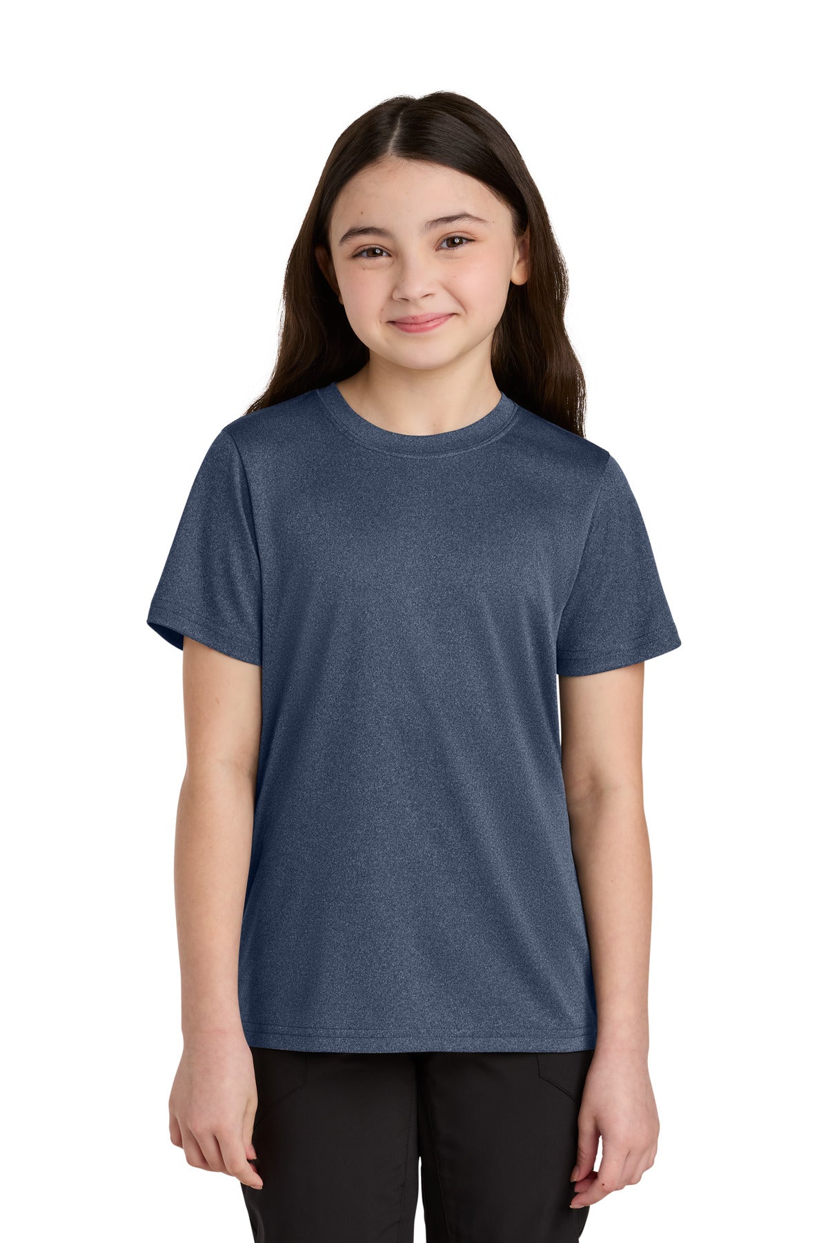 Custom Embroidery or DTF Print - Port & Co ® Youth Heather Performance Tee PC390Y