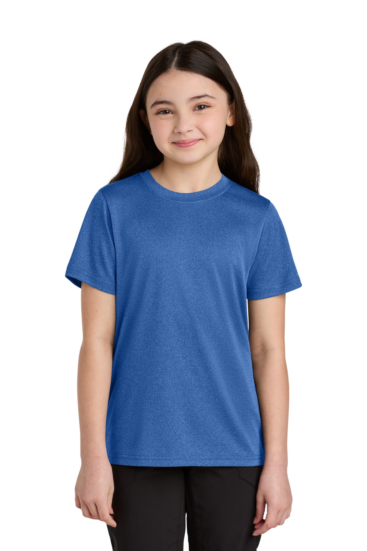 Custom Embroidery or DTF Print - Port & Co ® Youth Heather Performance Tee PC390Y