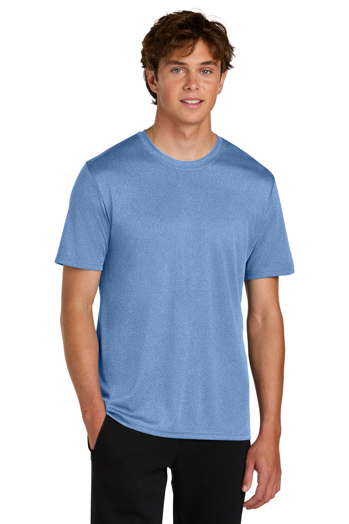 Custom Embroidery or DTF Print - Port & Co ® Heather Performance Tee PC390