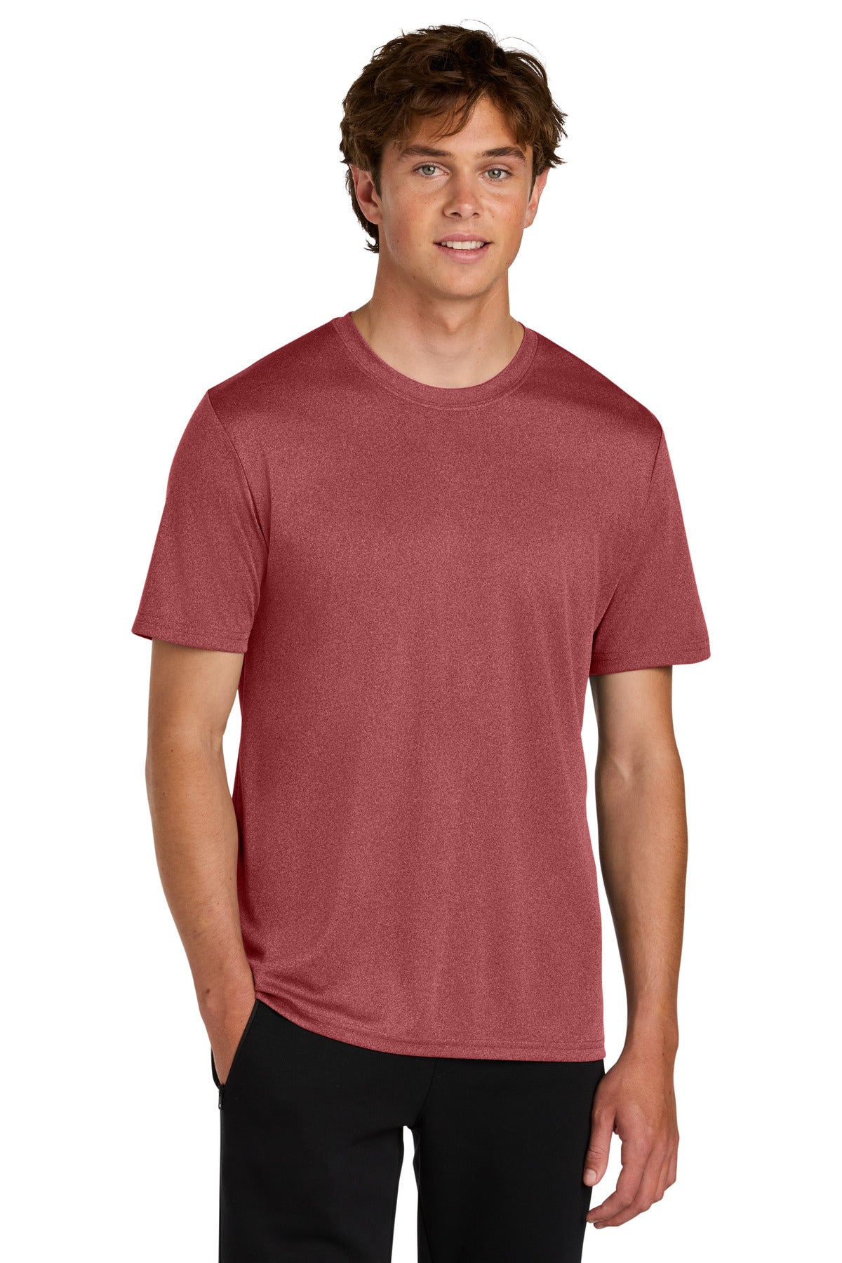 Custom Embroidery or DTF Print - Port & Co ® Heather Performance Tee PC390